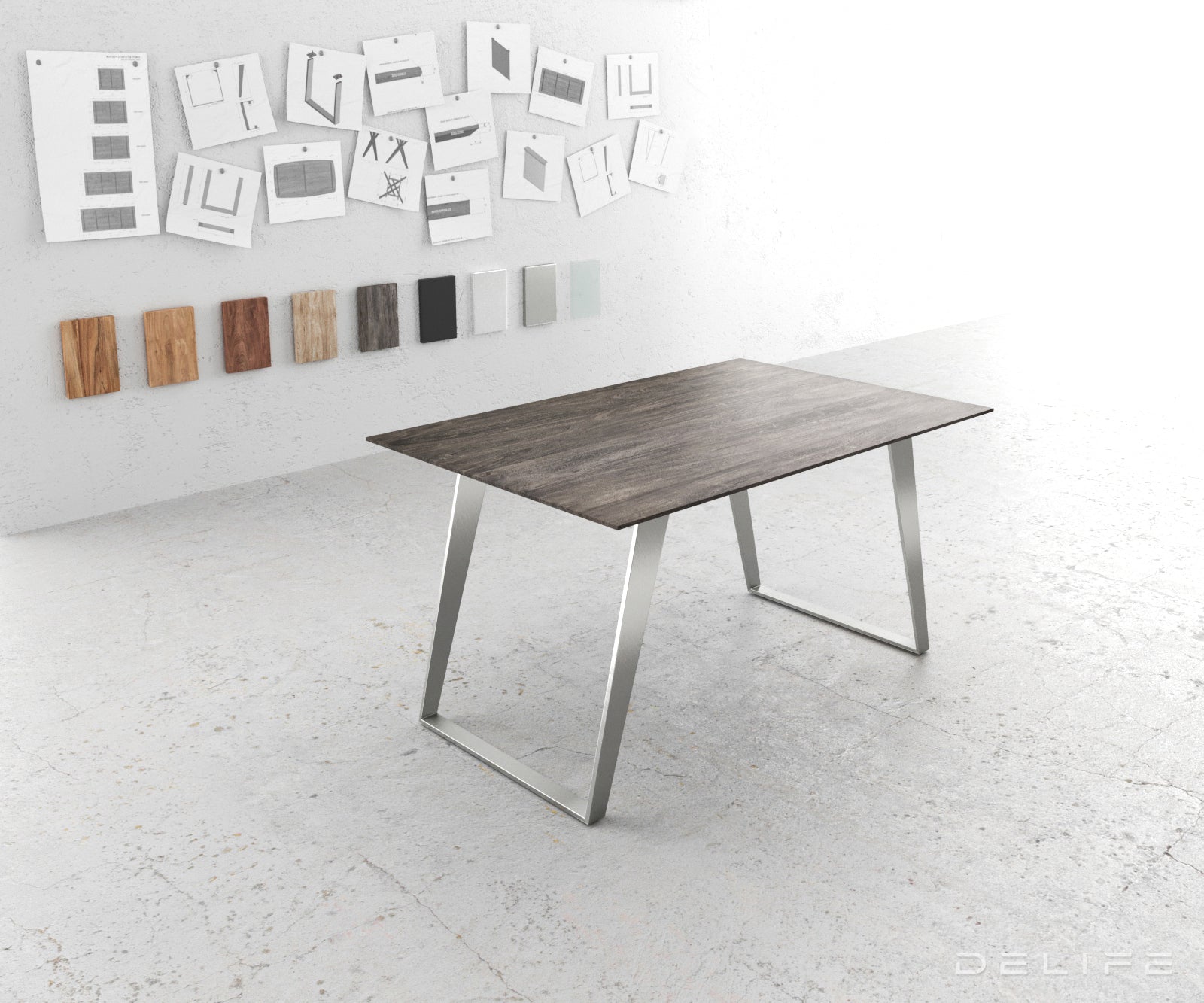 Jedilna miza Edge 2, Material: Akacija