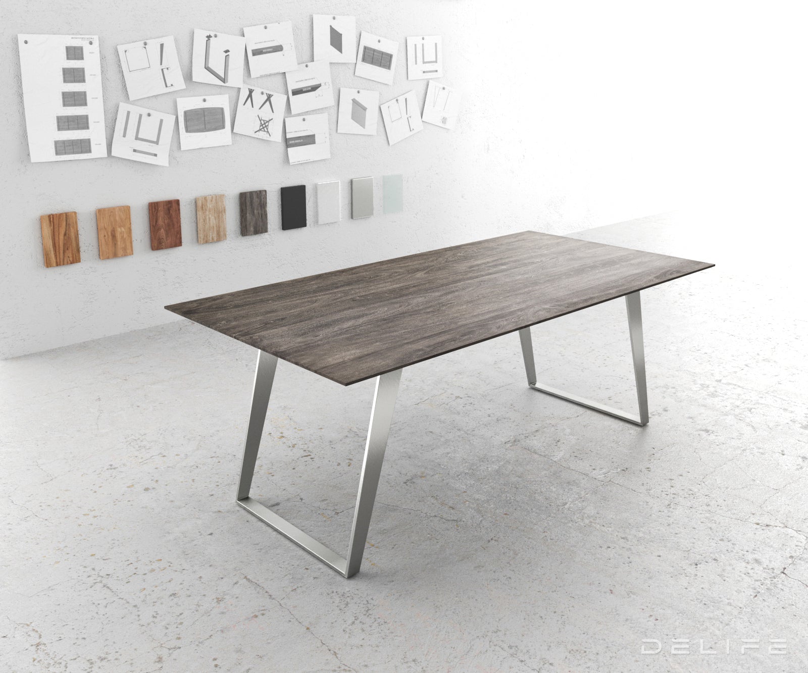 Jedilna miza Edge 2, Material: Akacija