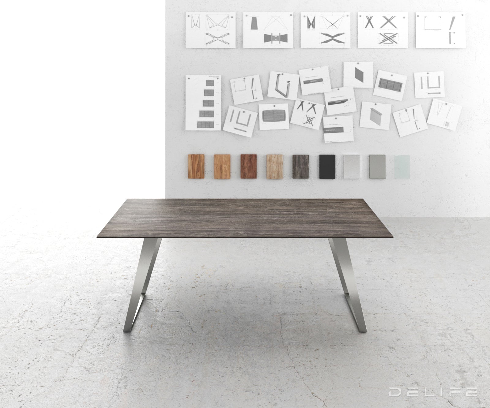 Jedilna miza Edge 2, Material: Akacija