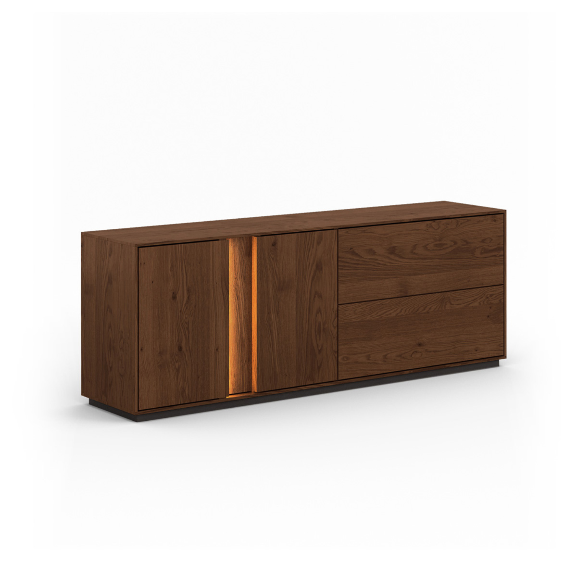 TV komoda Collodi, material: masivni hrast