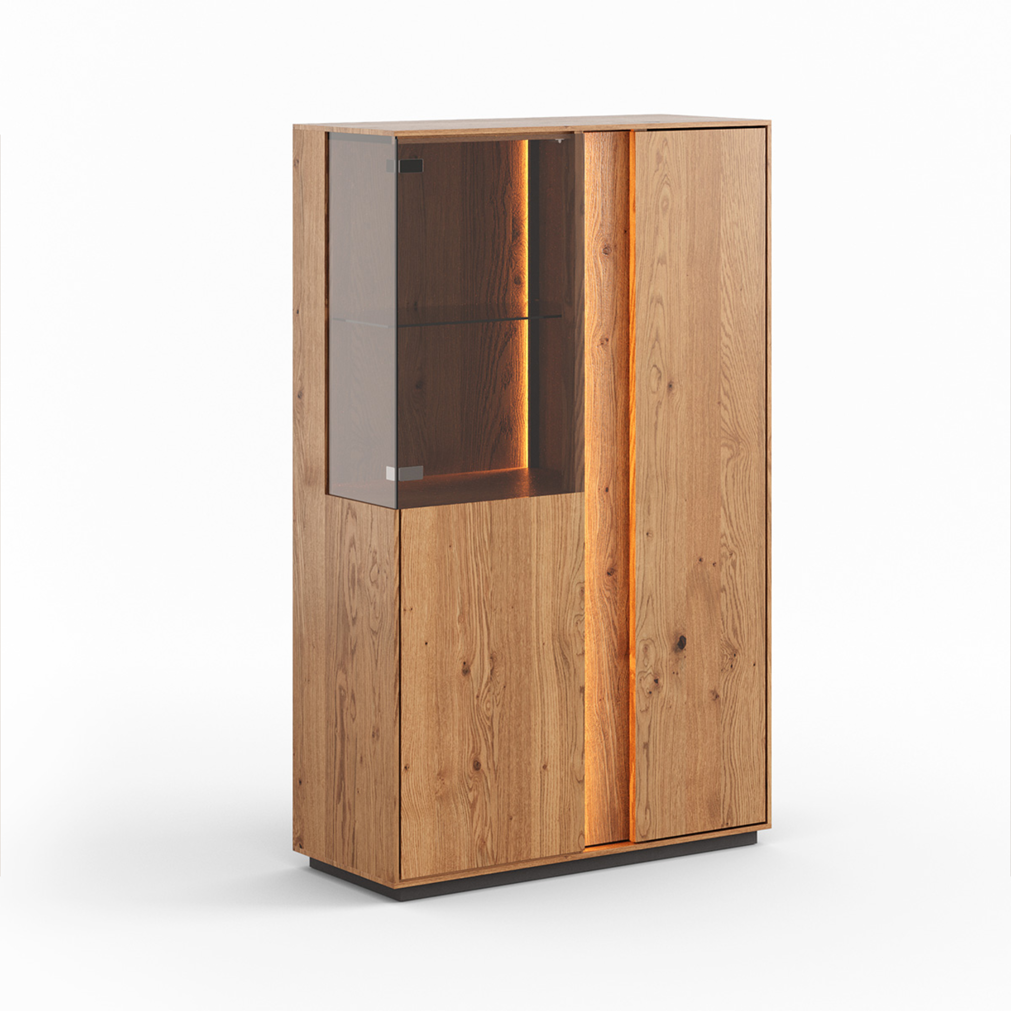 Vitrina Collodi 85x140 cm, Material: Masivno hrastovo les