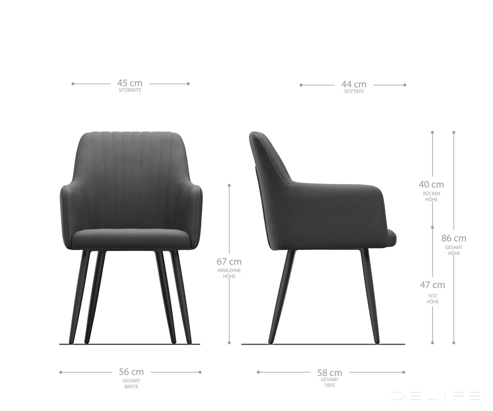 Jedilni stol Greg, Material: Mikrofibra