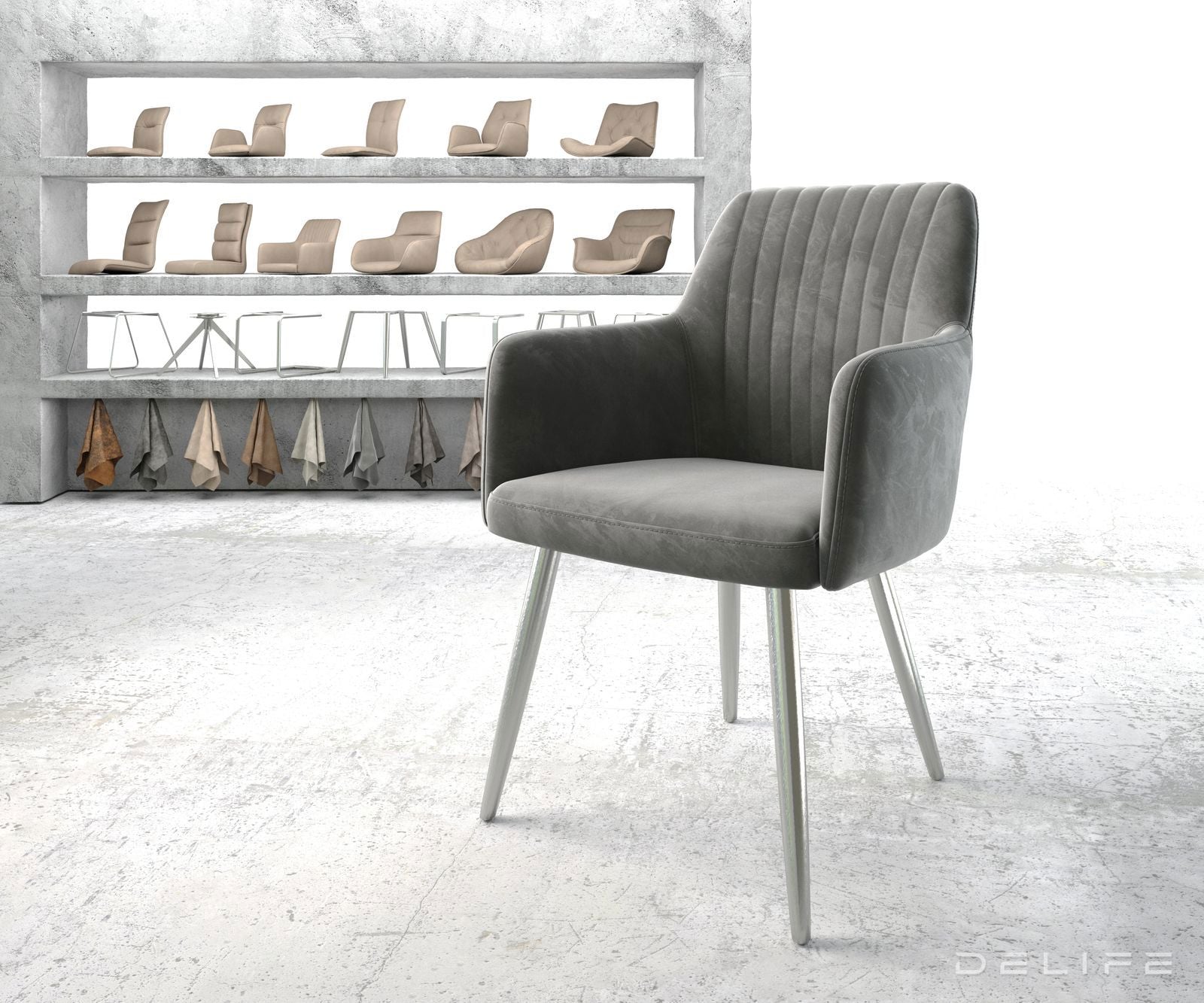 Jedilni stol Greg, Material: Žamet