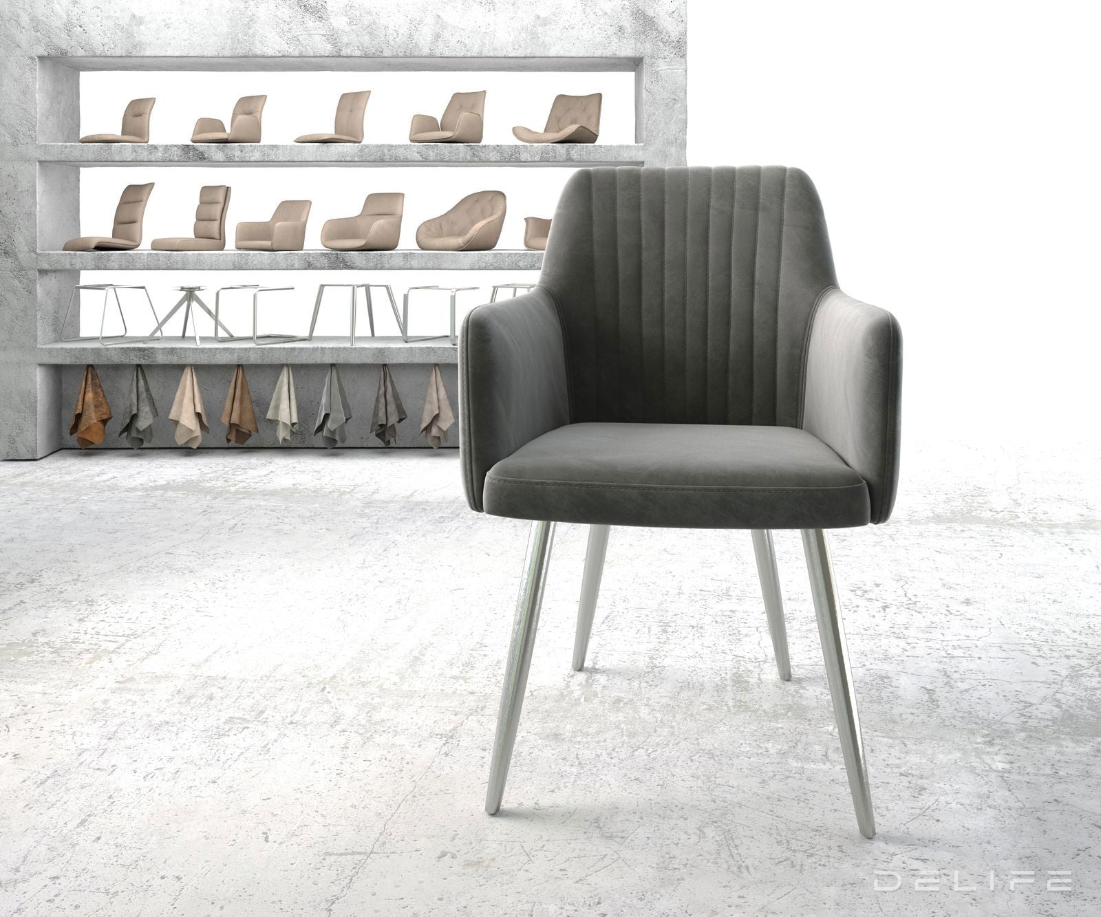 Jedilni stol Greg, Material: Žamet