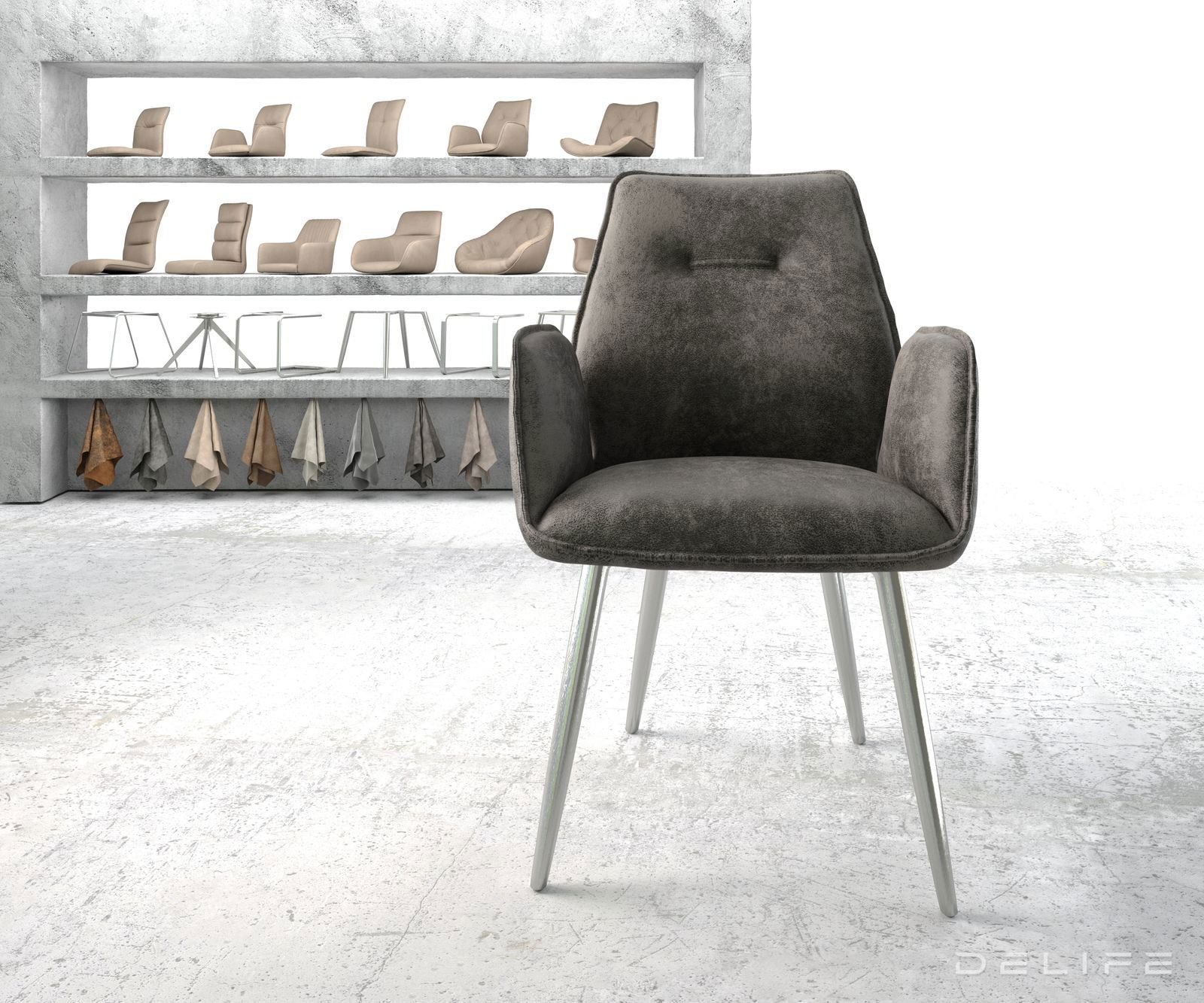 Jedilni stol Zoa, Material: Mikrofibra