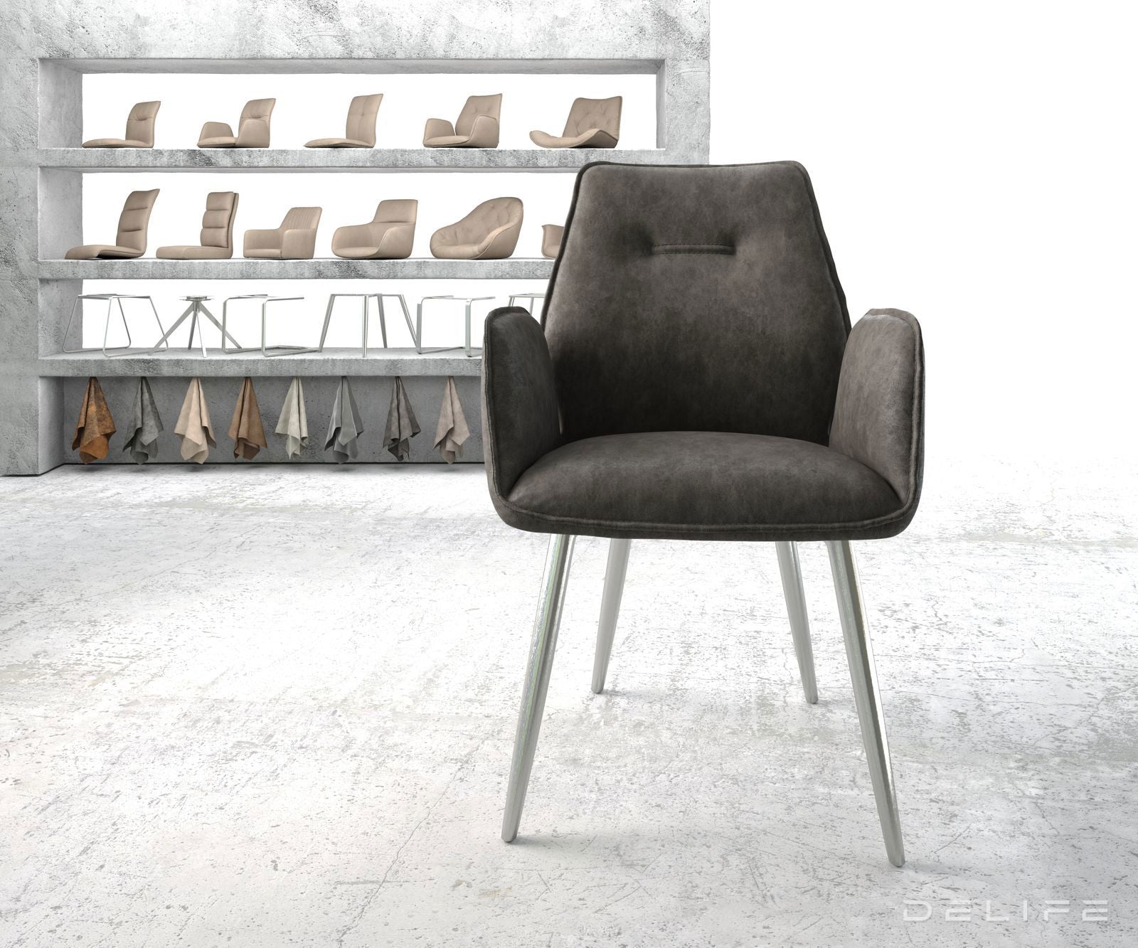 Jedilni stol Zoa, Material: Mikrofibra