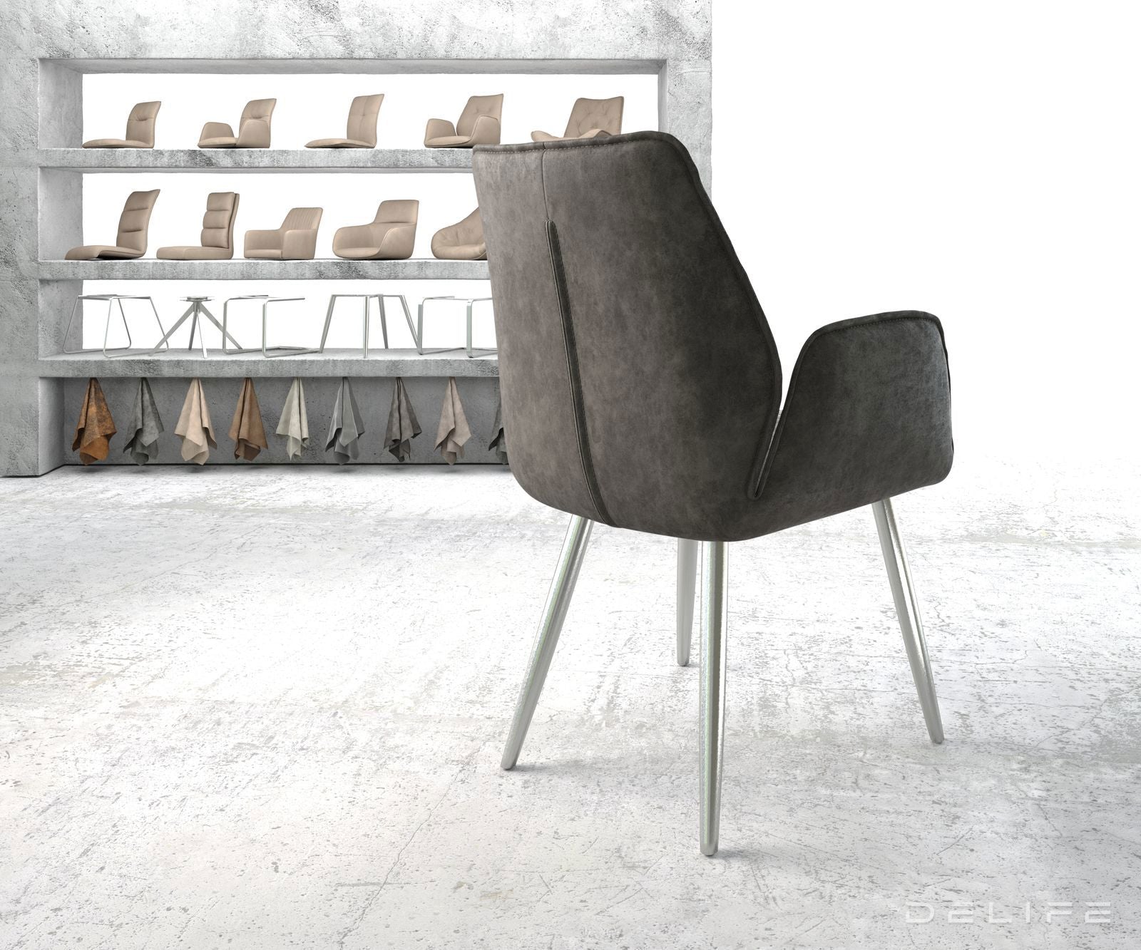 Jedilni stol Zoa, Material: Mikrofibra