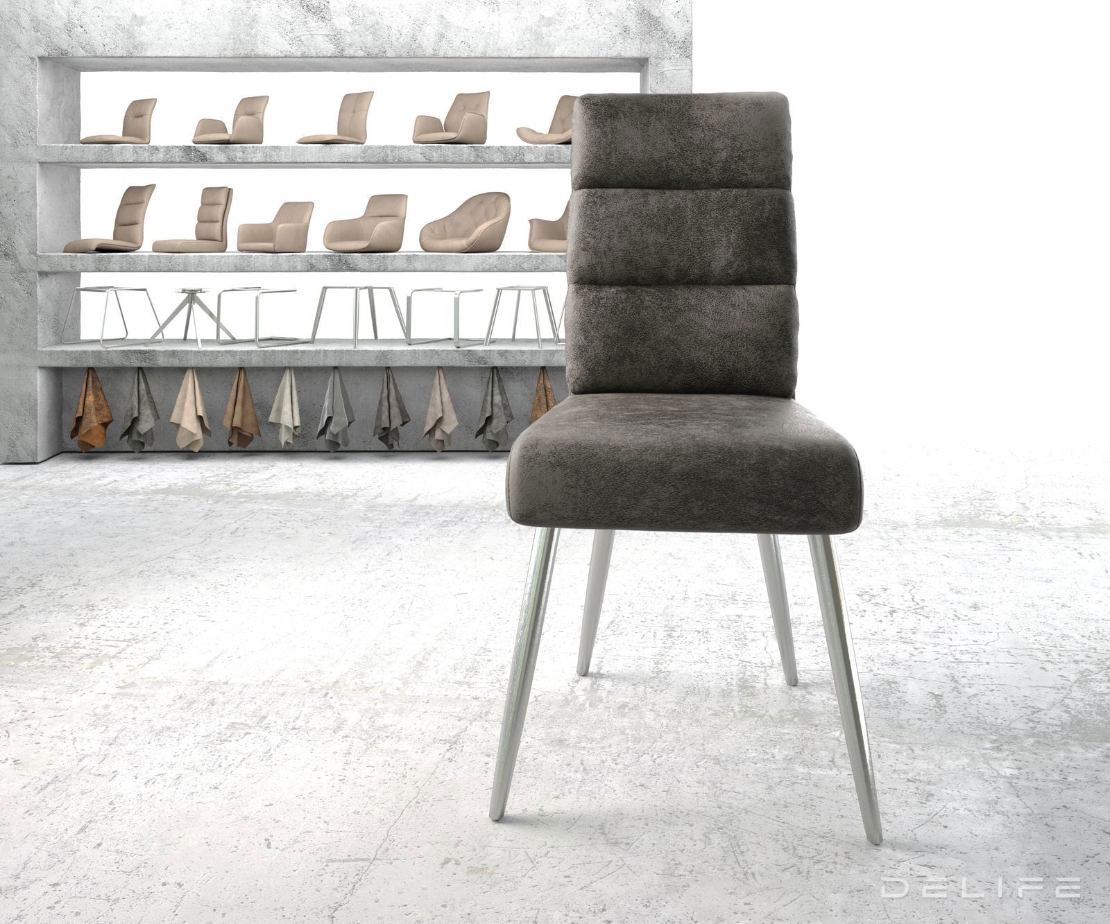 Jedilni stol Pela, Material: Mikrofibra