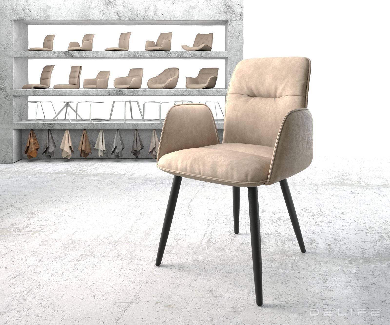 Jedilni stol Vinja, Material: Mikrofibra