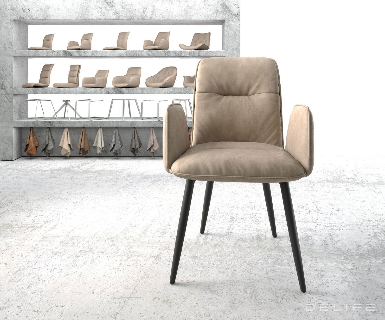 Jedilni stol Vinja, Material: Mikrofibra