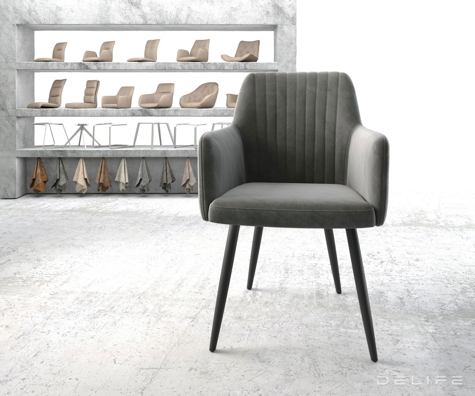 Jedilni stol Greg, Material: Žamet