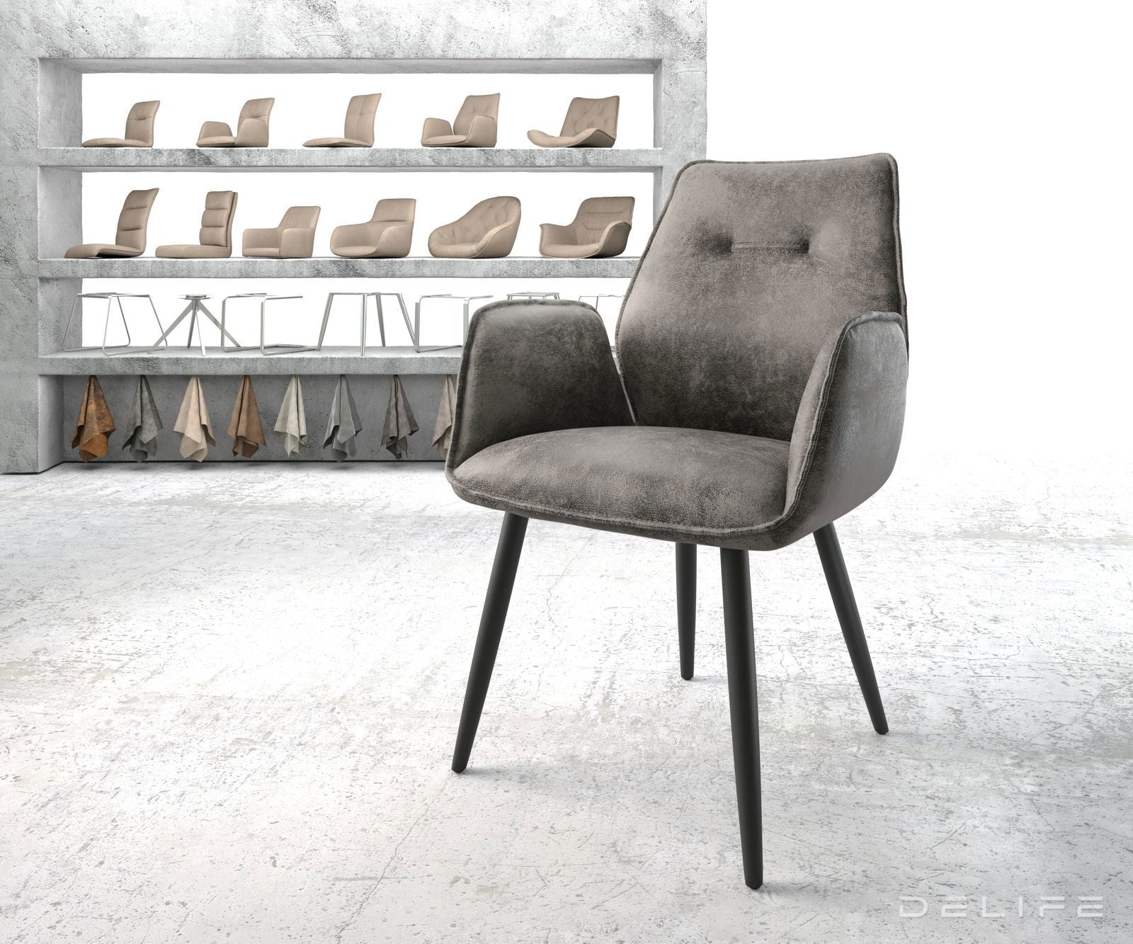 Jedilni stol Zoa, Material: Mikrofibra