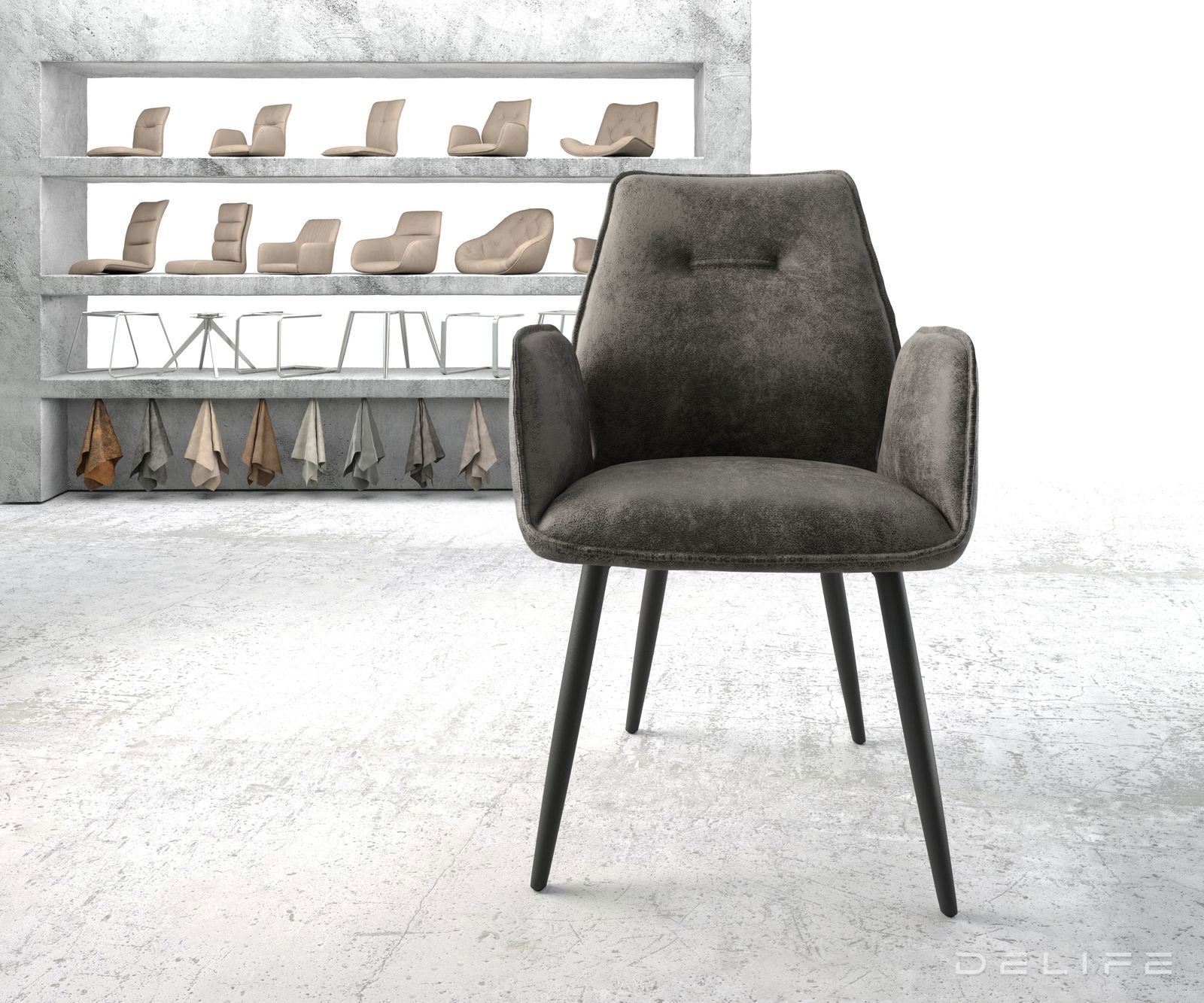 Jedilni stol Zoa, Material: Mikrofibra