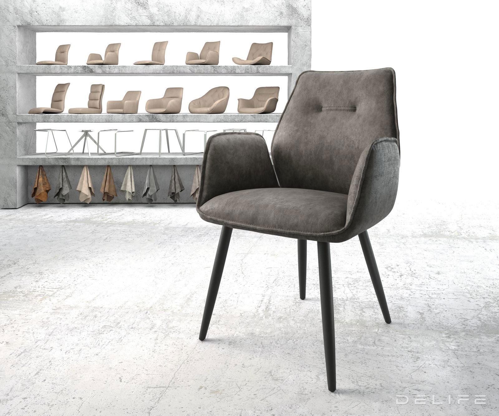 Jedilni stol Zoa, Material: Mikrofibra