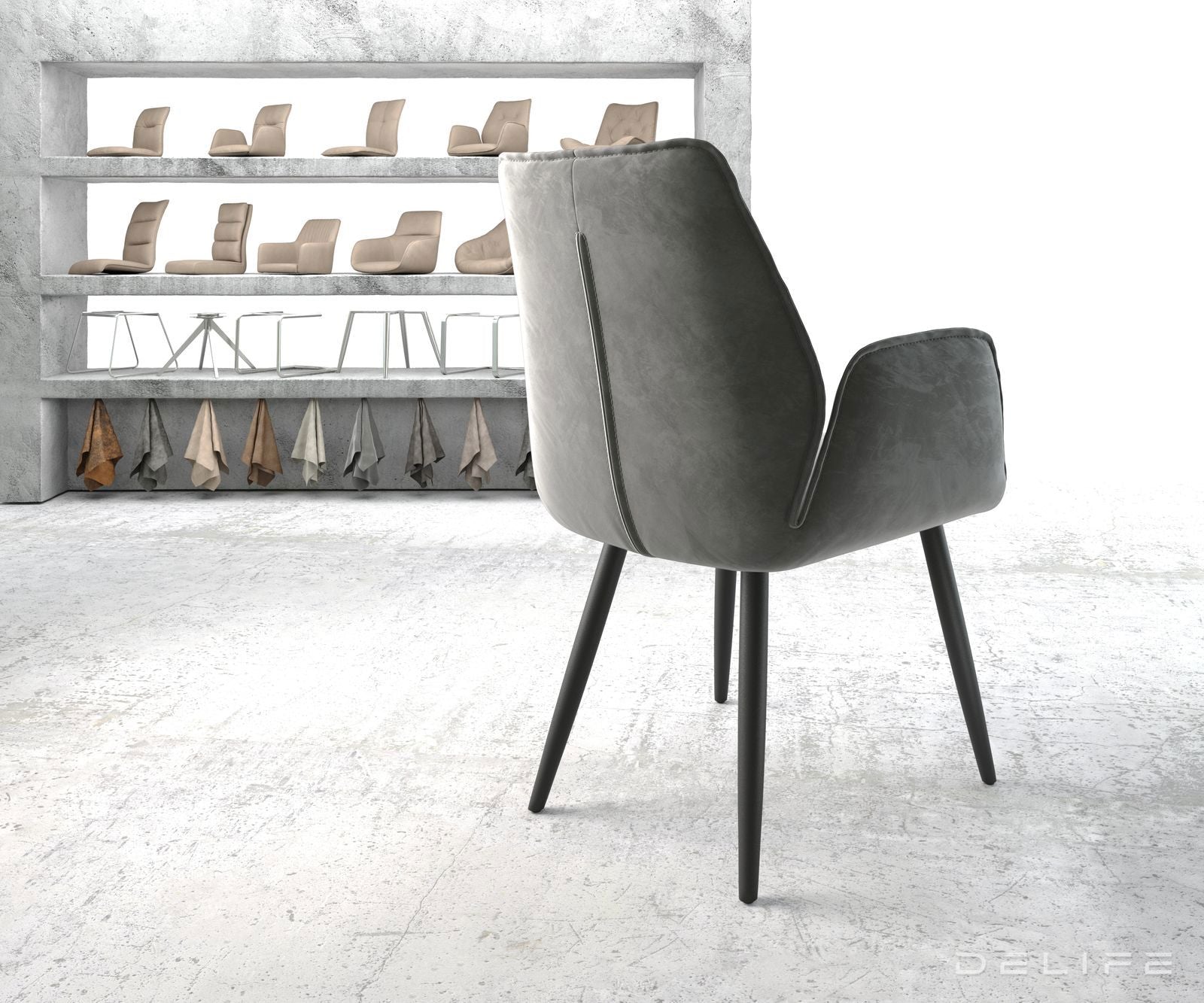 Jedilni stol Zoa, Material: Žamet