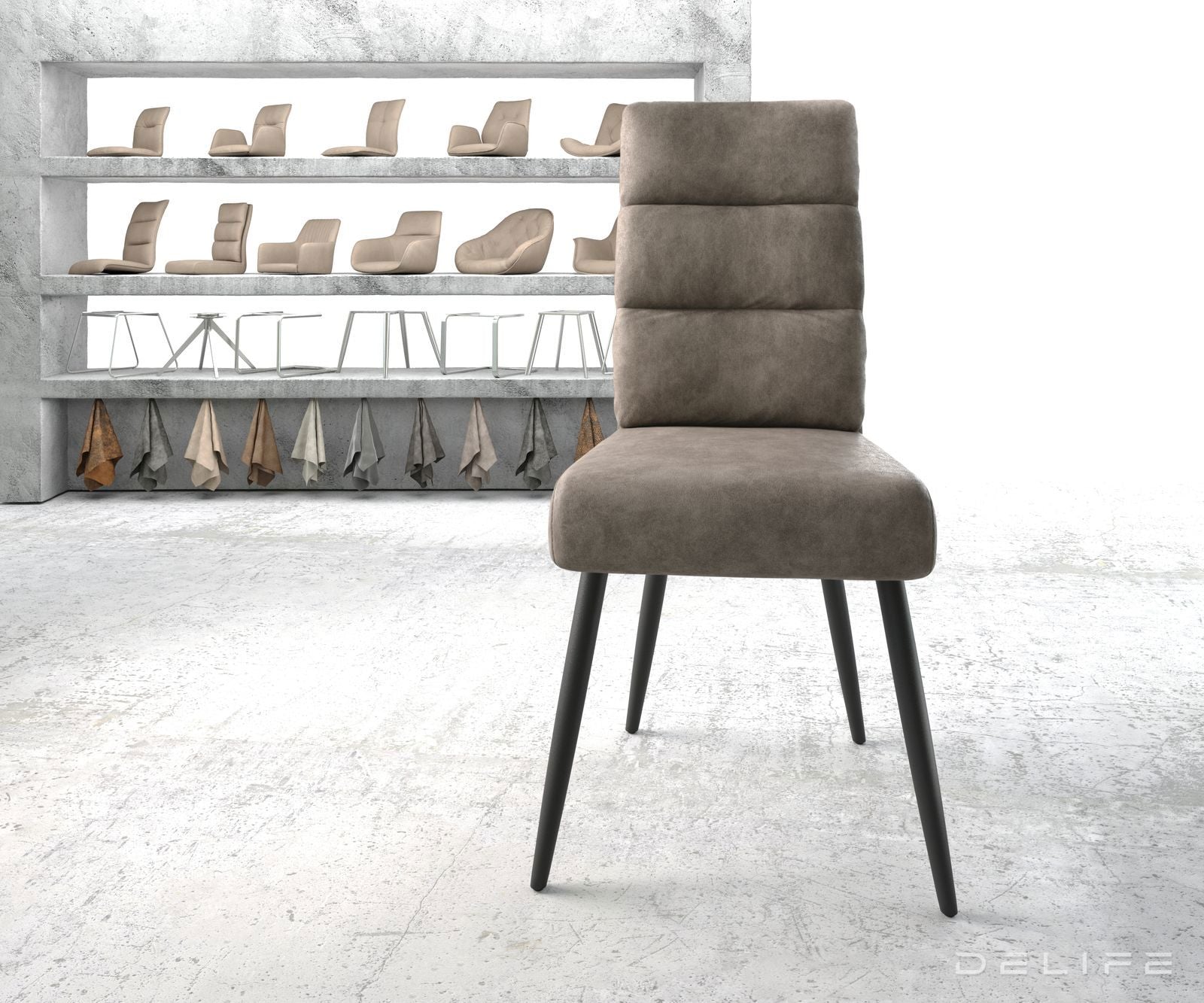 Jedilni stol Pela, Material: Mikrofibra