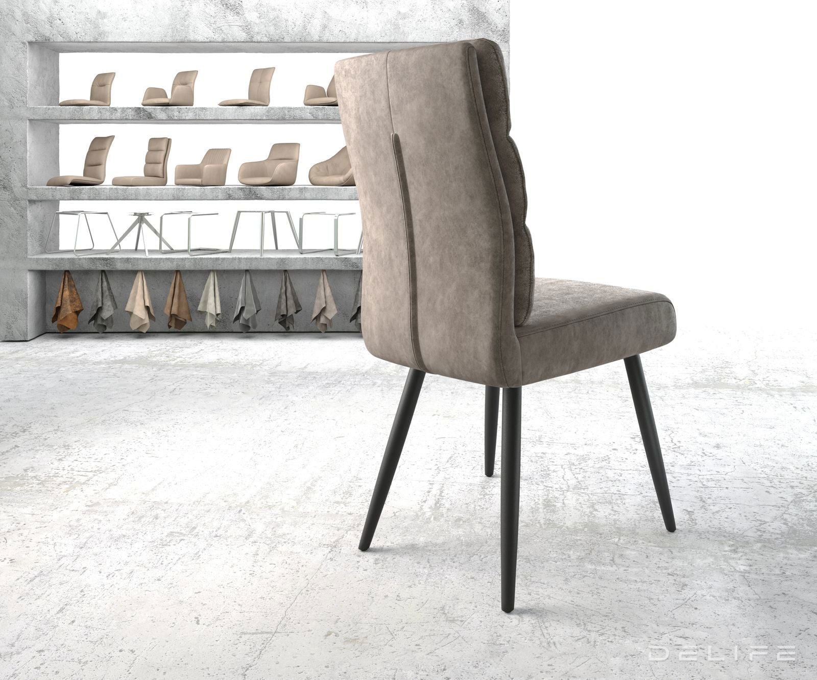 Jedilni stol Pela, Material: Mikrofibra