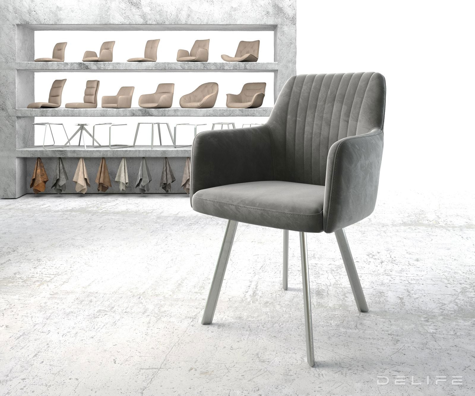 Jedilni stol Greg, Material: Žamet