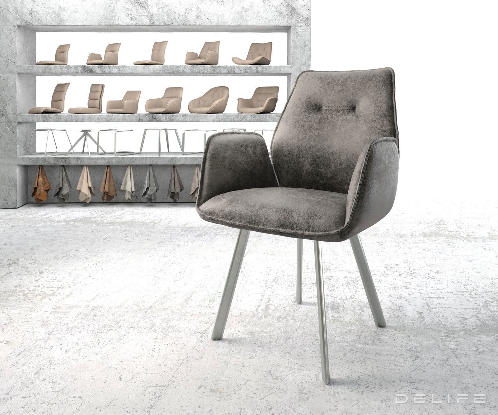 Jedilni stol Zoa, Material: Mikrofibra