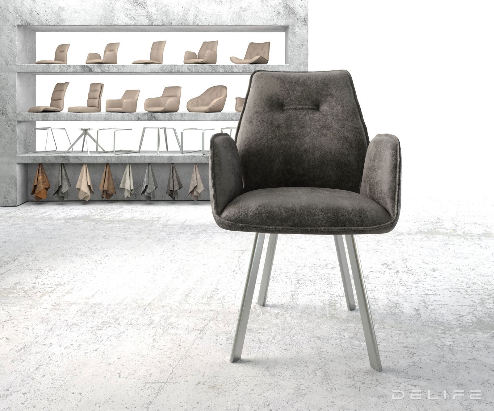 Jedilni stol Zoa, Material: Mikrofibra