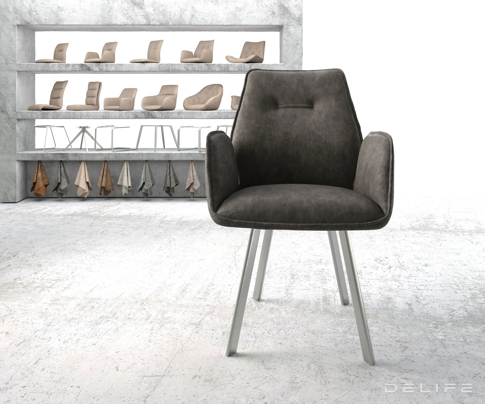 Jedilni stol Zoa, Material: Mikrofibra