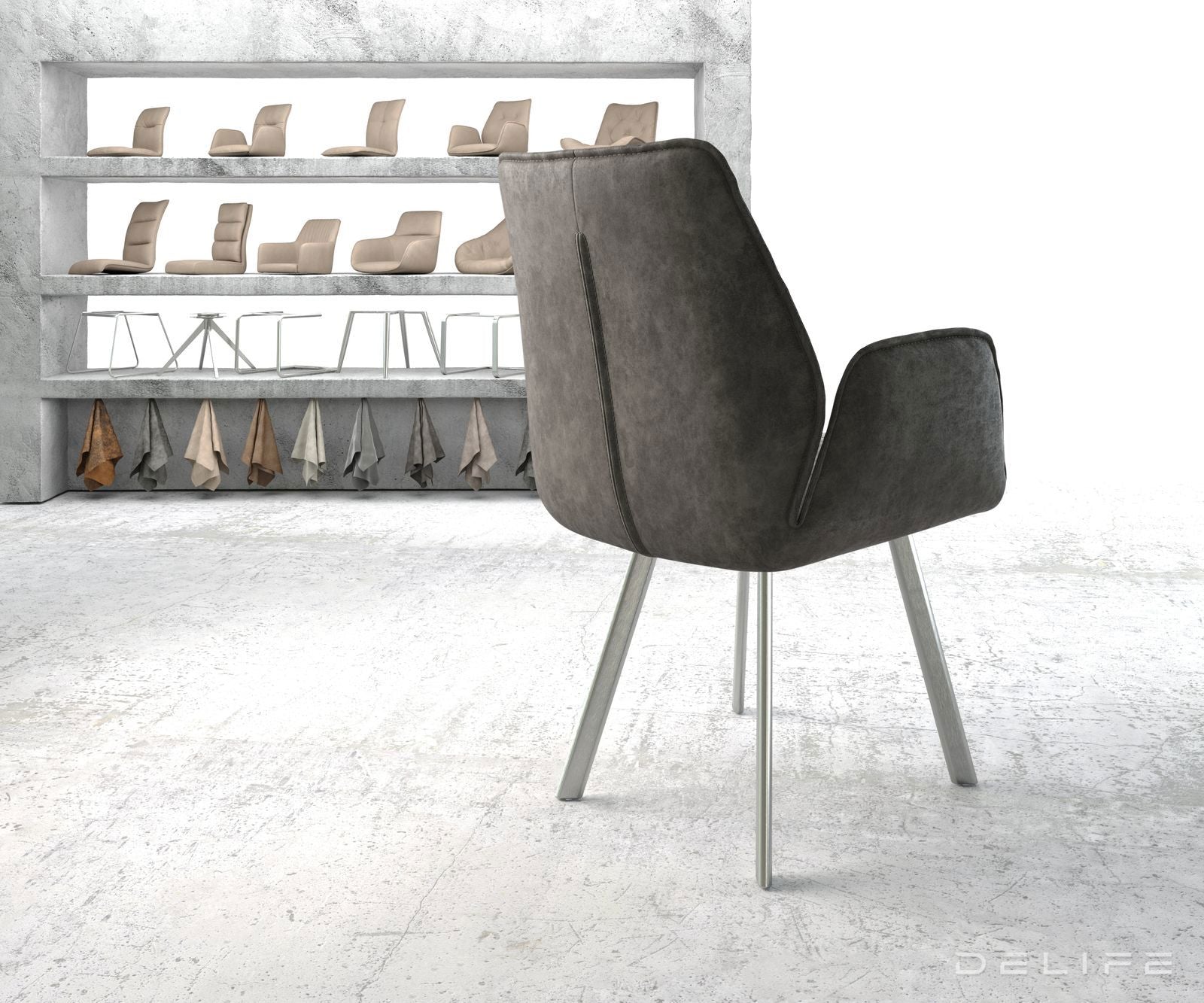 Jedilni stol Zoa, Material: Mikrofibra