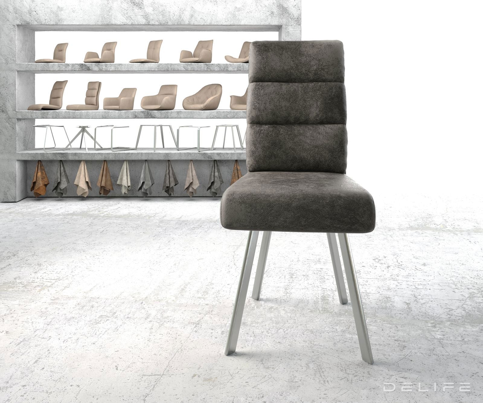 Jedilni stol Pela, Material: Mikrofibra