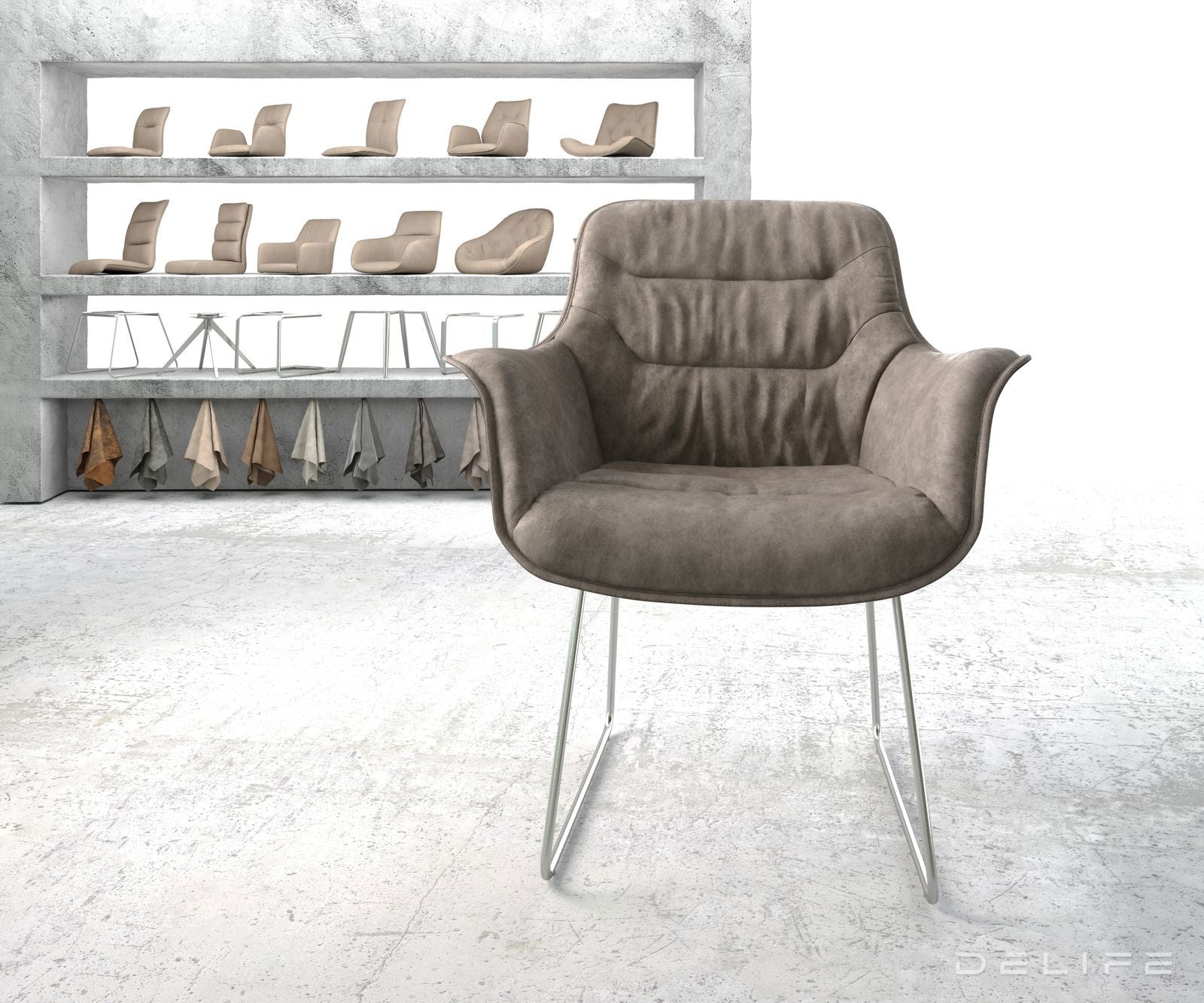 Jedilni stol Kaira, Material: Mikrofibra