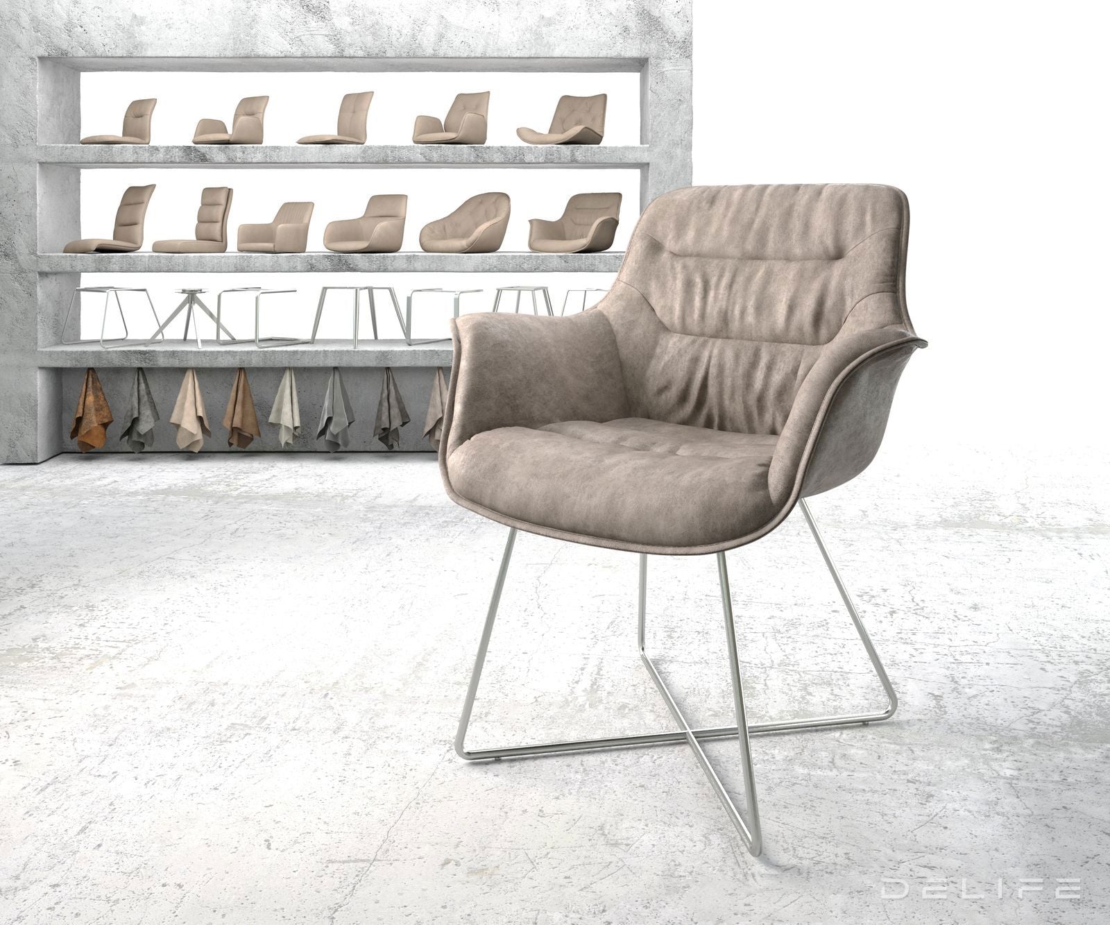 Jedilni stol Kaira, Material: Mikrofibra