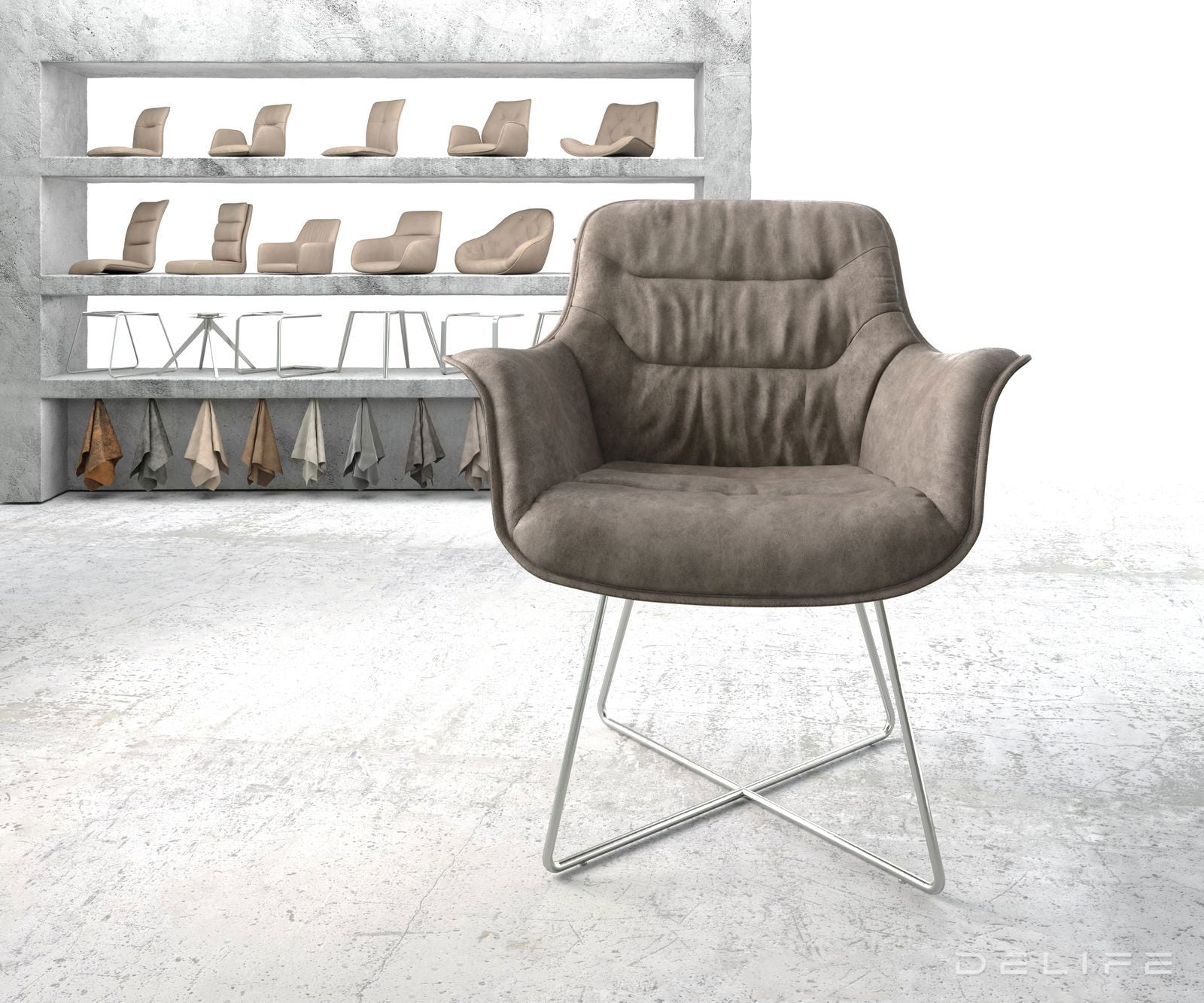 Jedilni stol Kaira, Material: Mikrofibra