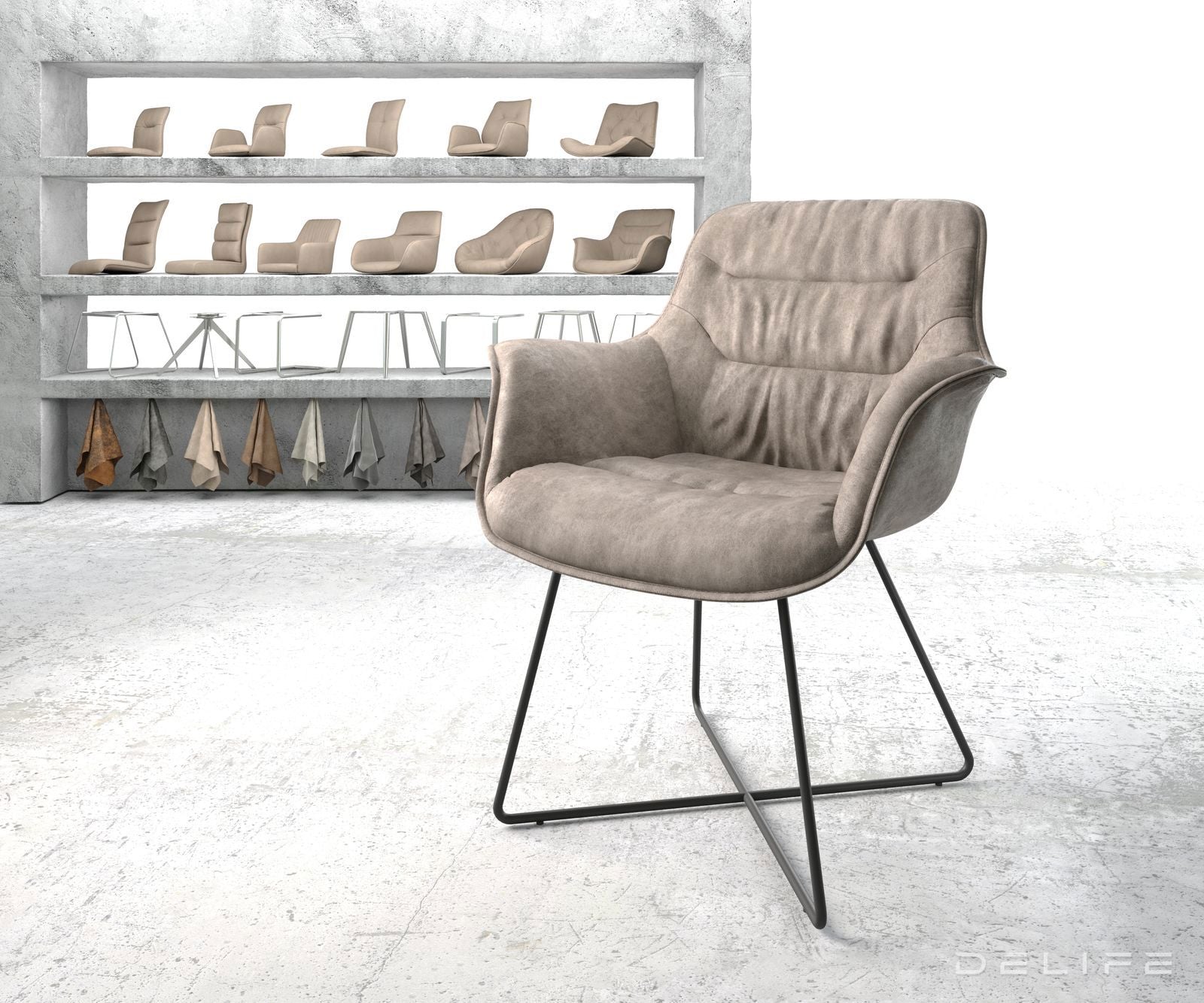 Jedilni stol Kaira, Material: Mikrofibra