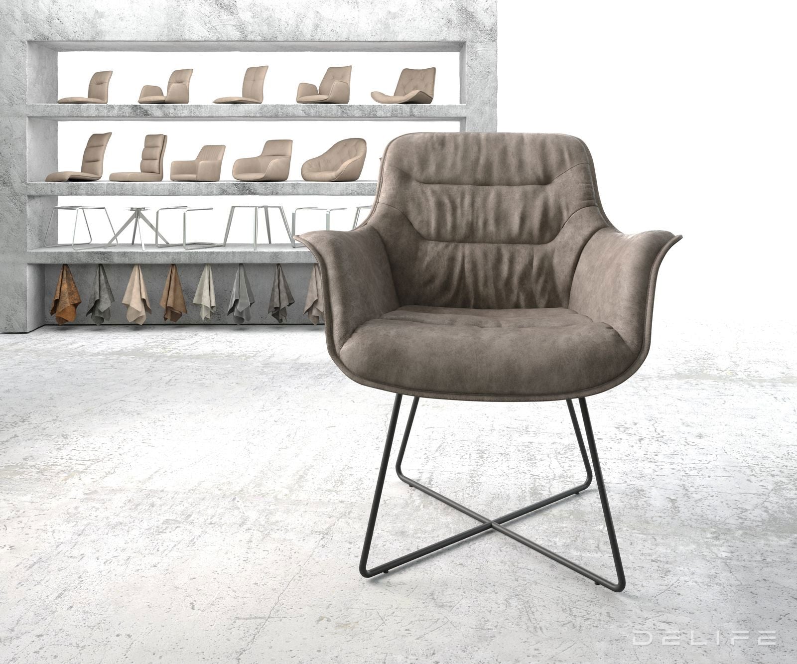 Jedilni stol Kaira, Material: Mikrofibra