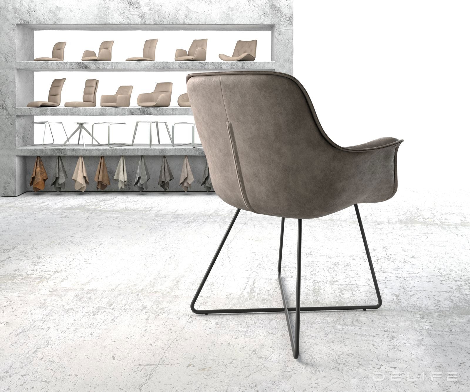 Jedilni stol Kaira, Material: Mikrofibra