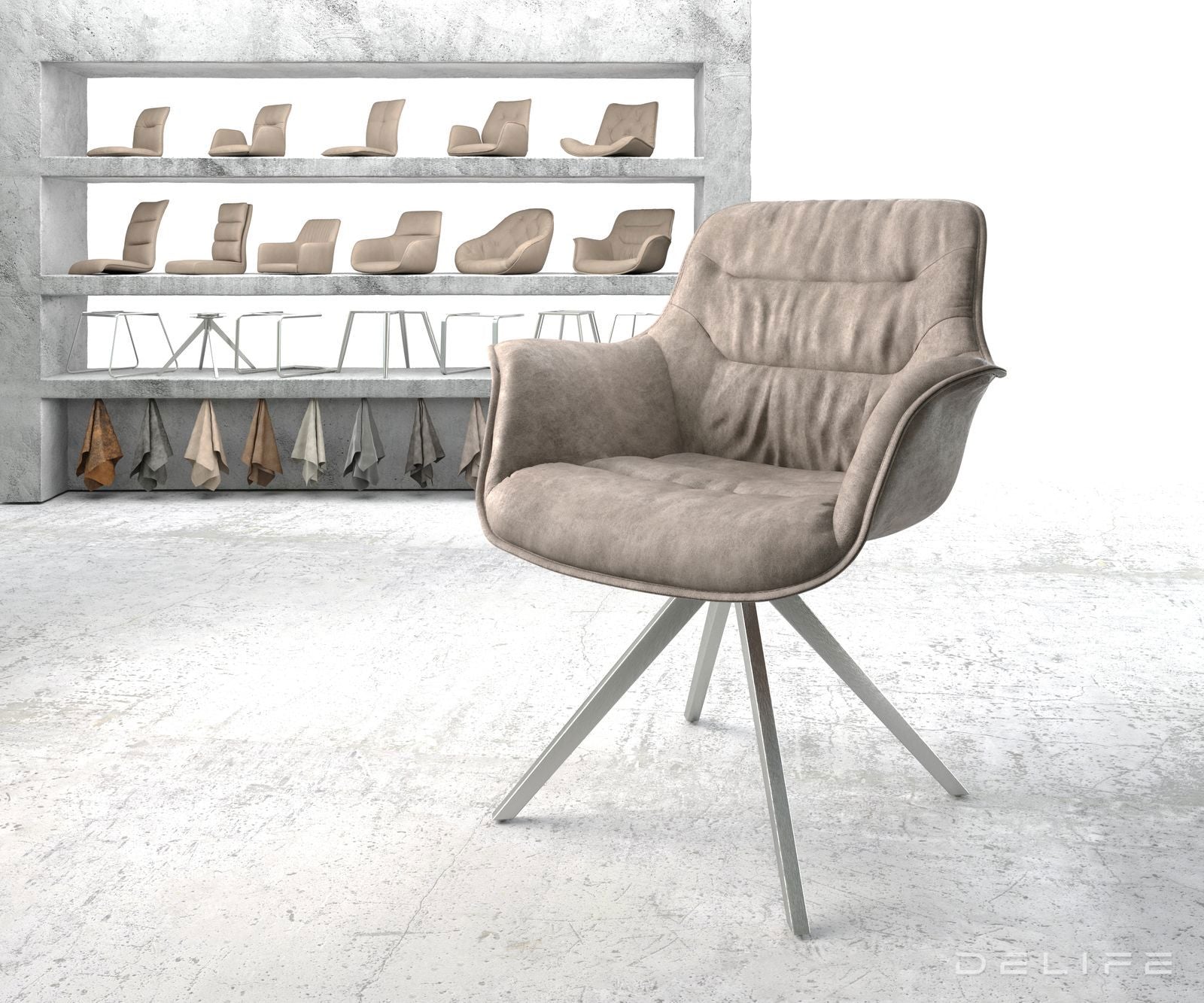 Jedilni stol Kaira, Material: Mikrofibra