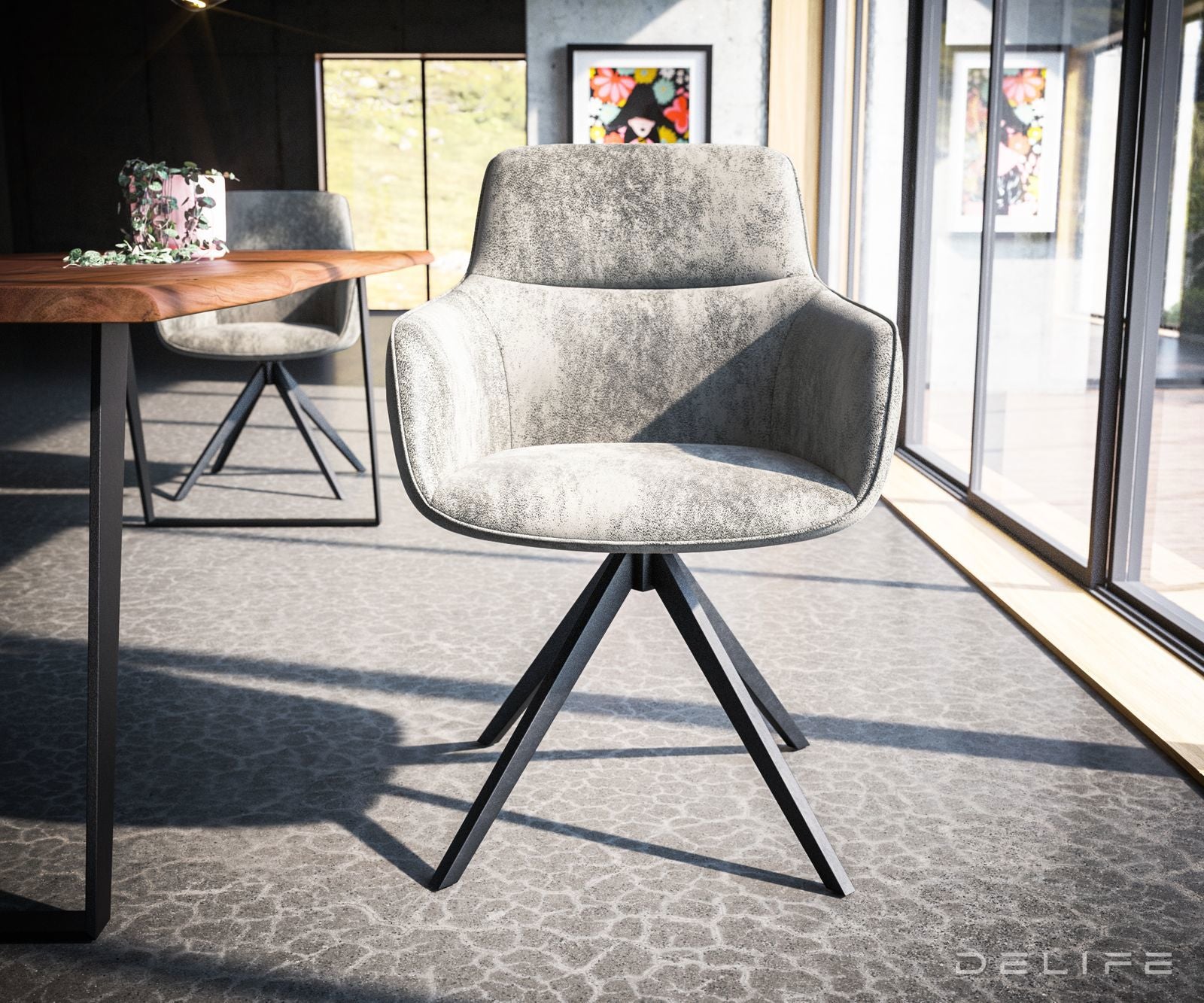 Jedilni stol Pejo, Material: Mikrofibra