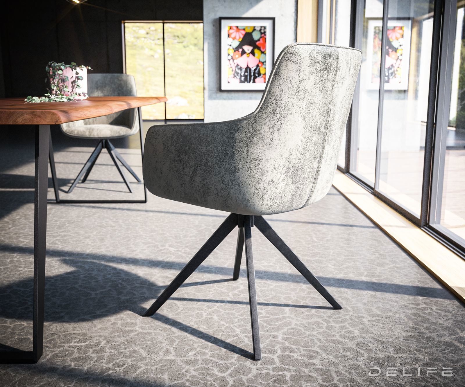 Jedilni stol Pejo, Material: Mikrofibra