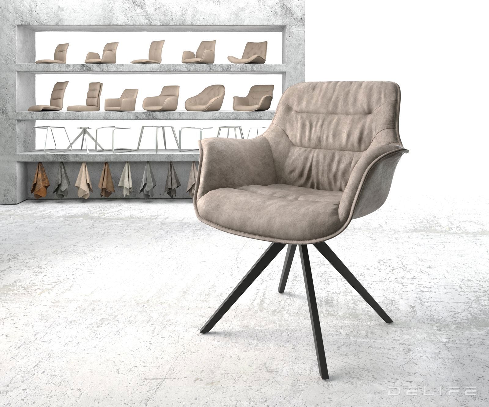 Jedilni stol Kaira, Material: Mikrofibra