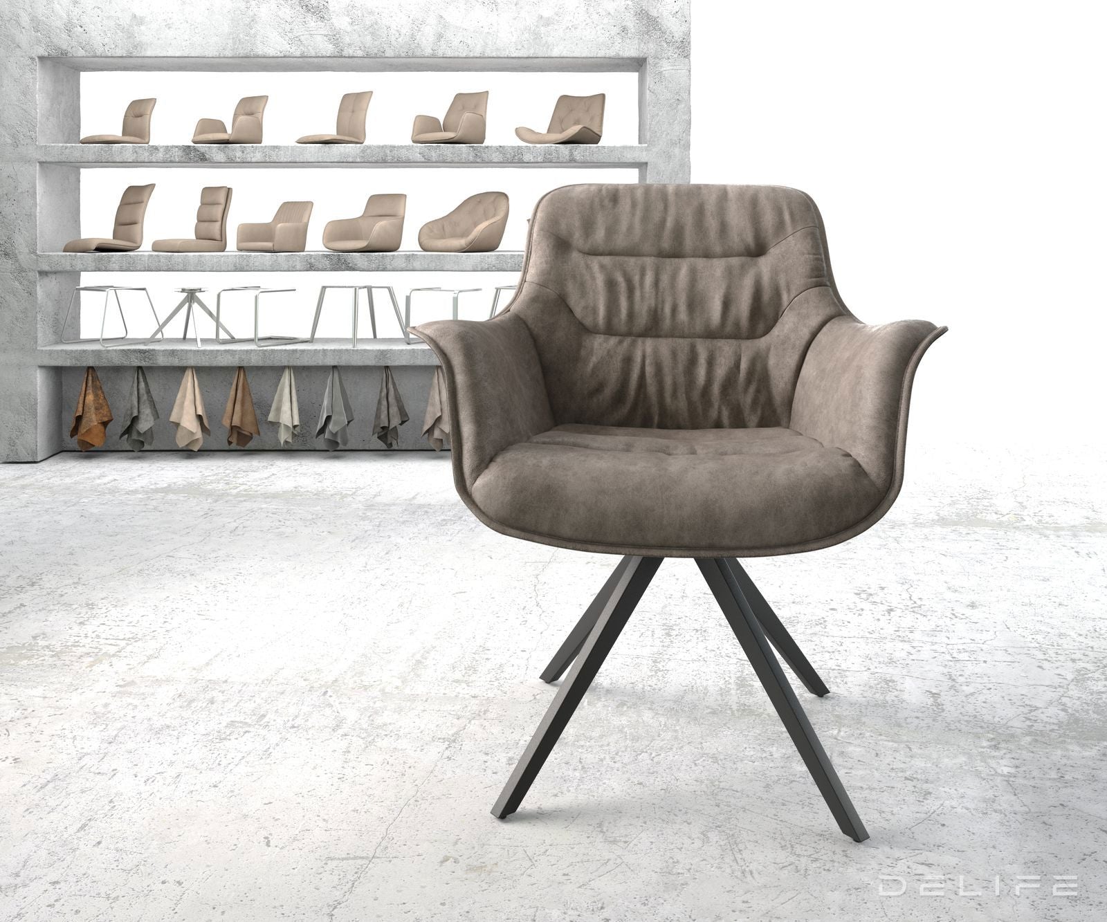 Jedilni stol Kaira, Material: Mikrofibra