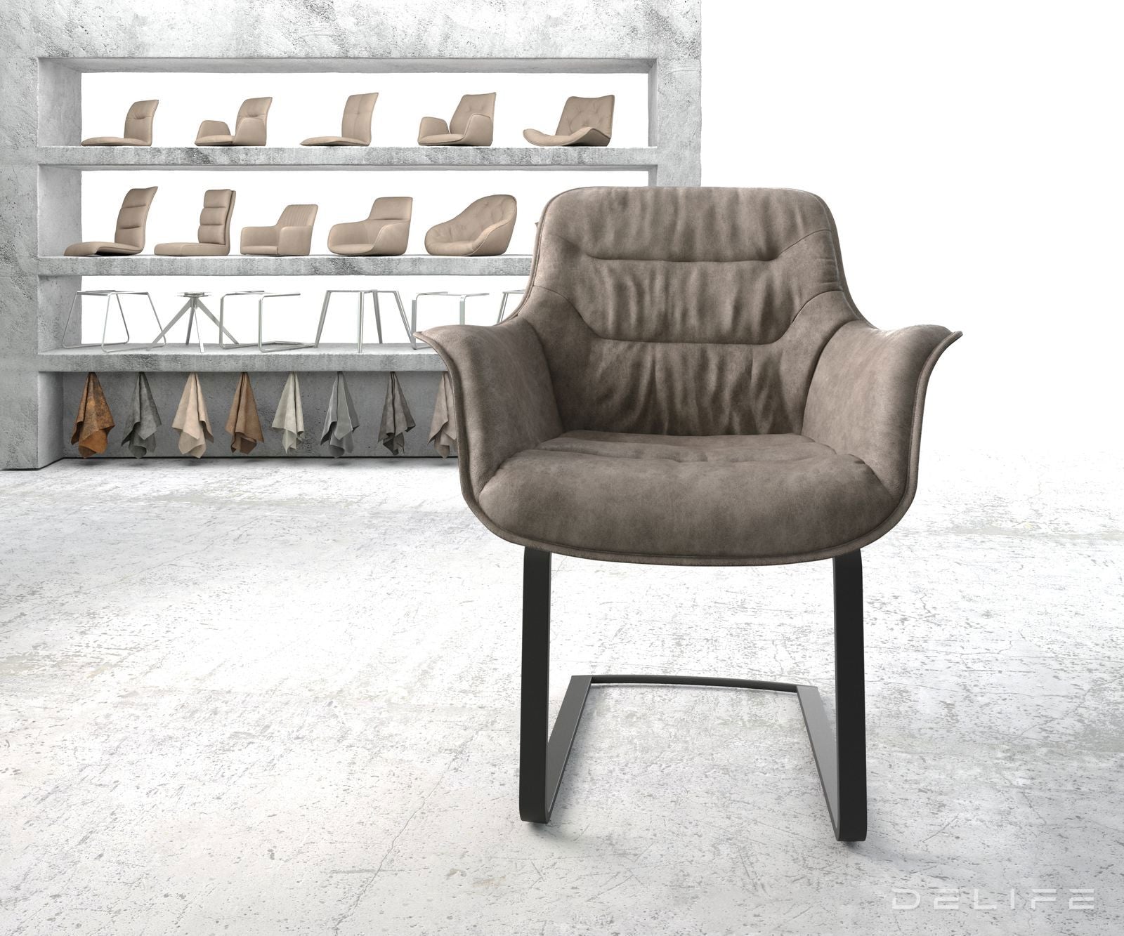 Jedilni stol Kaira, Material: Mikrofibra