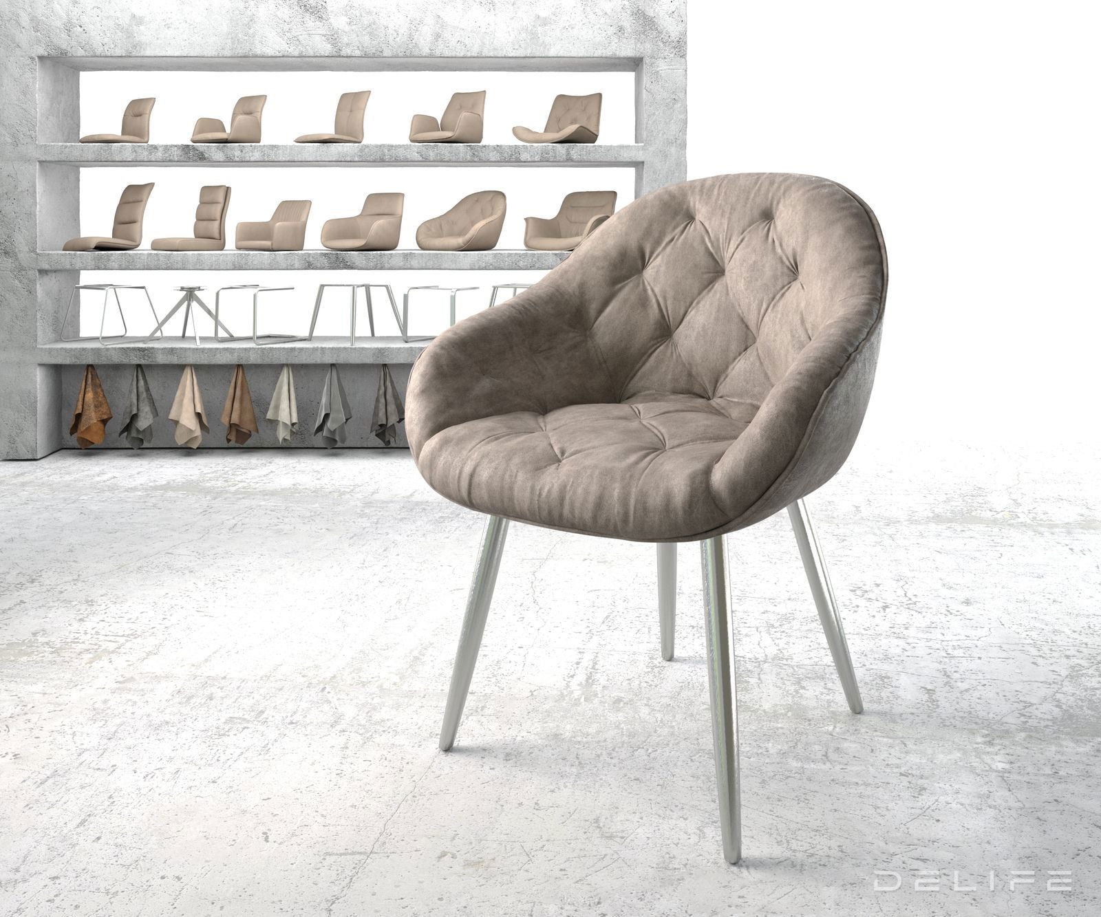 Jedilni stol Gaio, Material: Mikrofibra