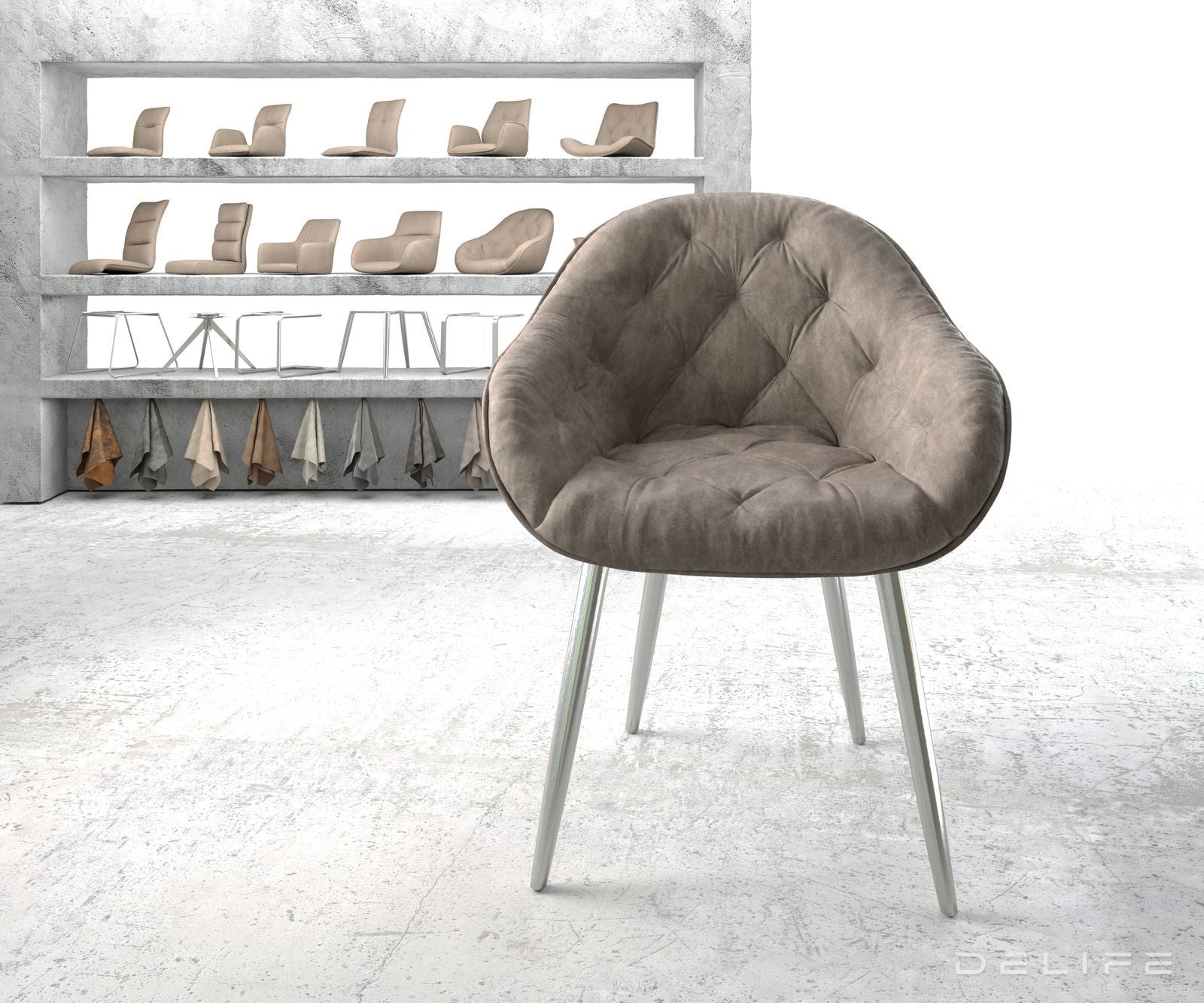 Jedilni stol Gaio, Material: Mikrofibra