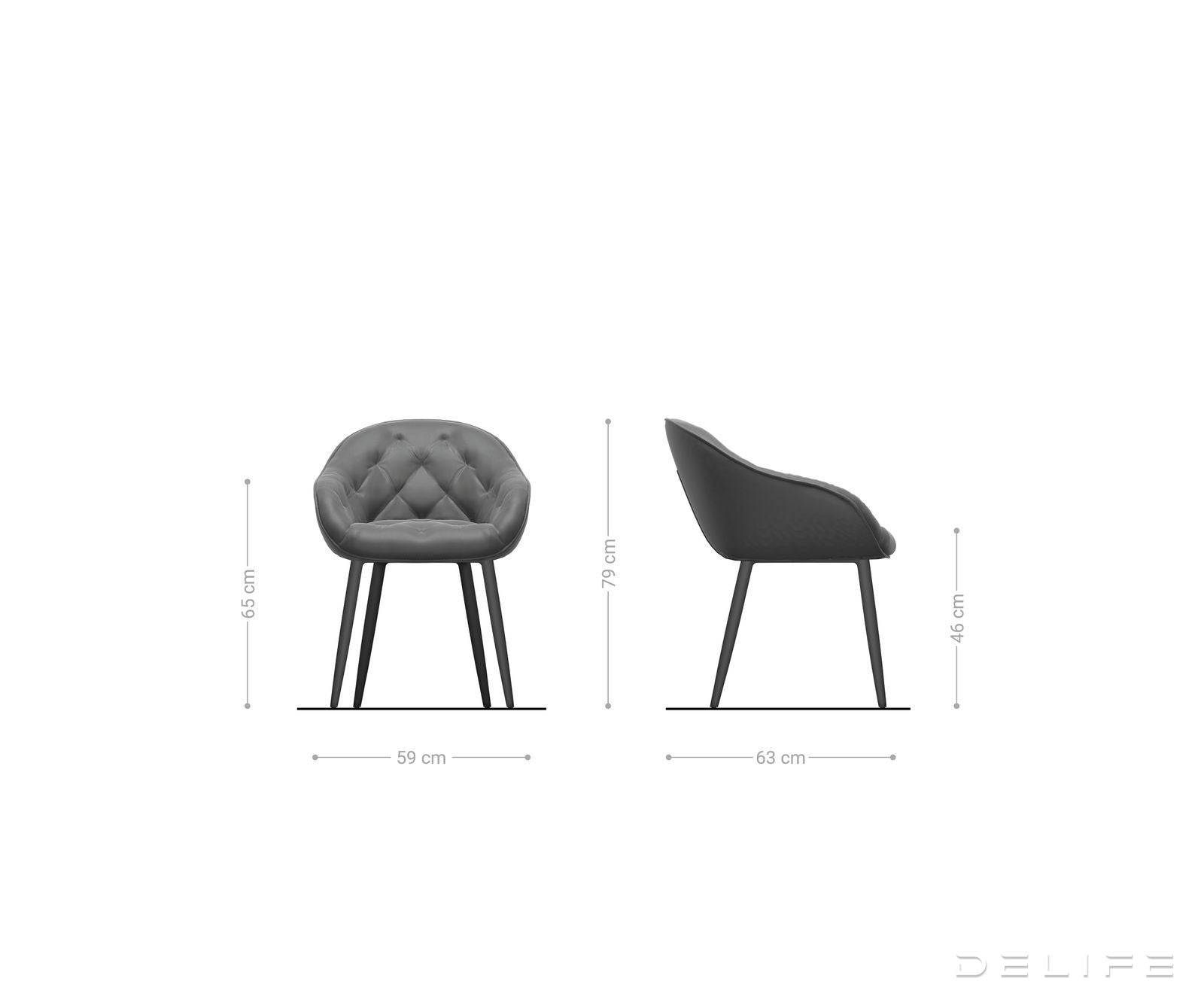 Jedilni stol Gaio, Material: Mikrofibra