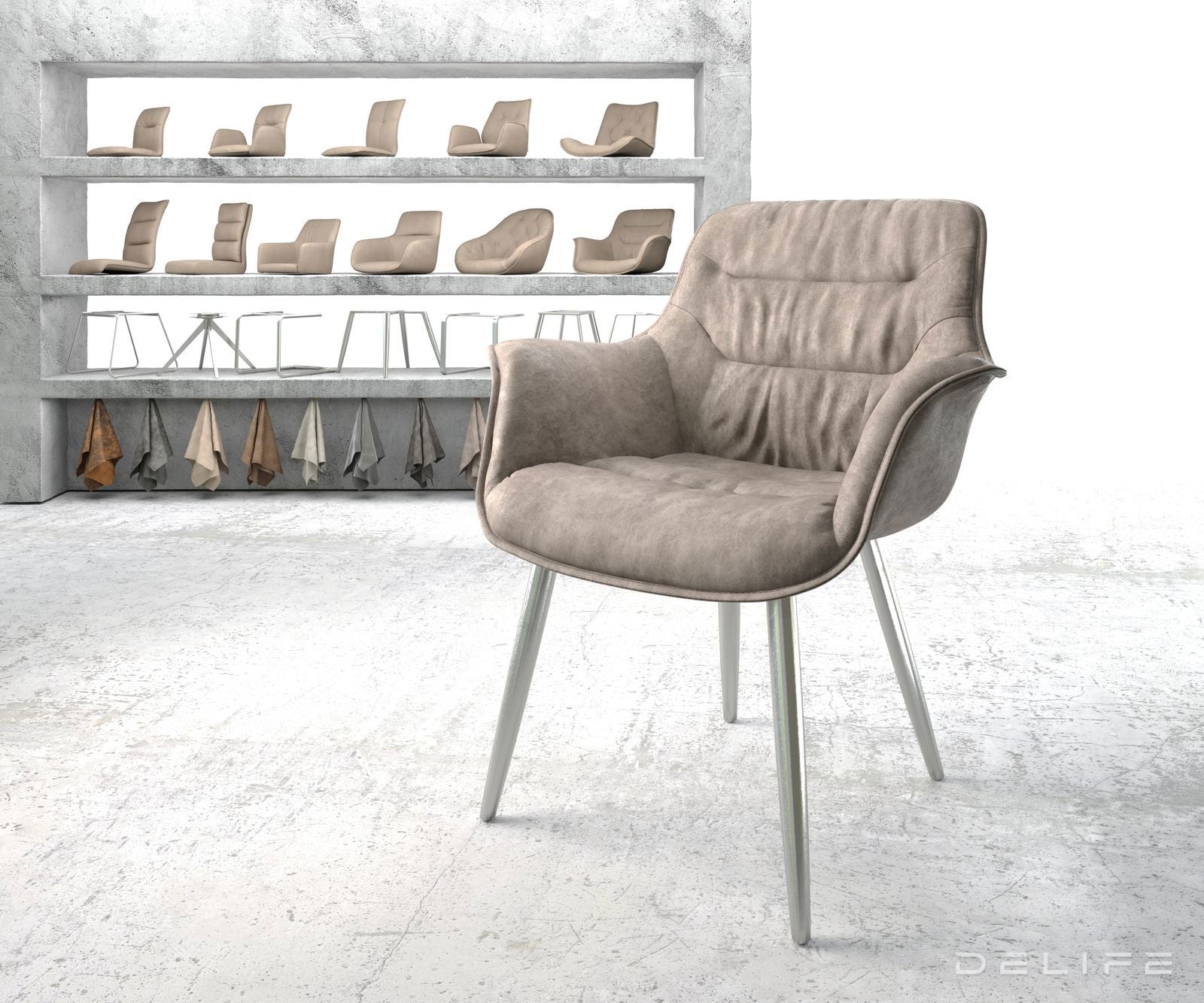 Jedilni stol Kaira, Material: Mikrofibra