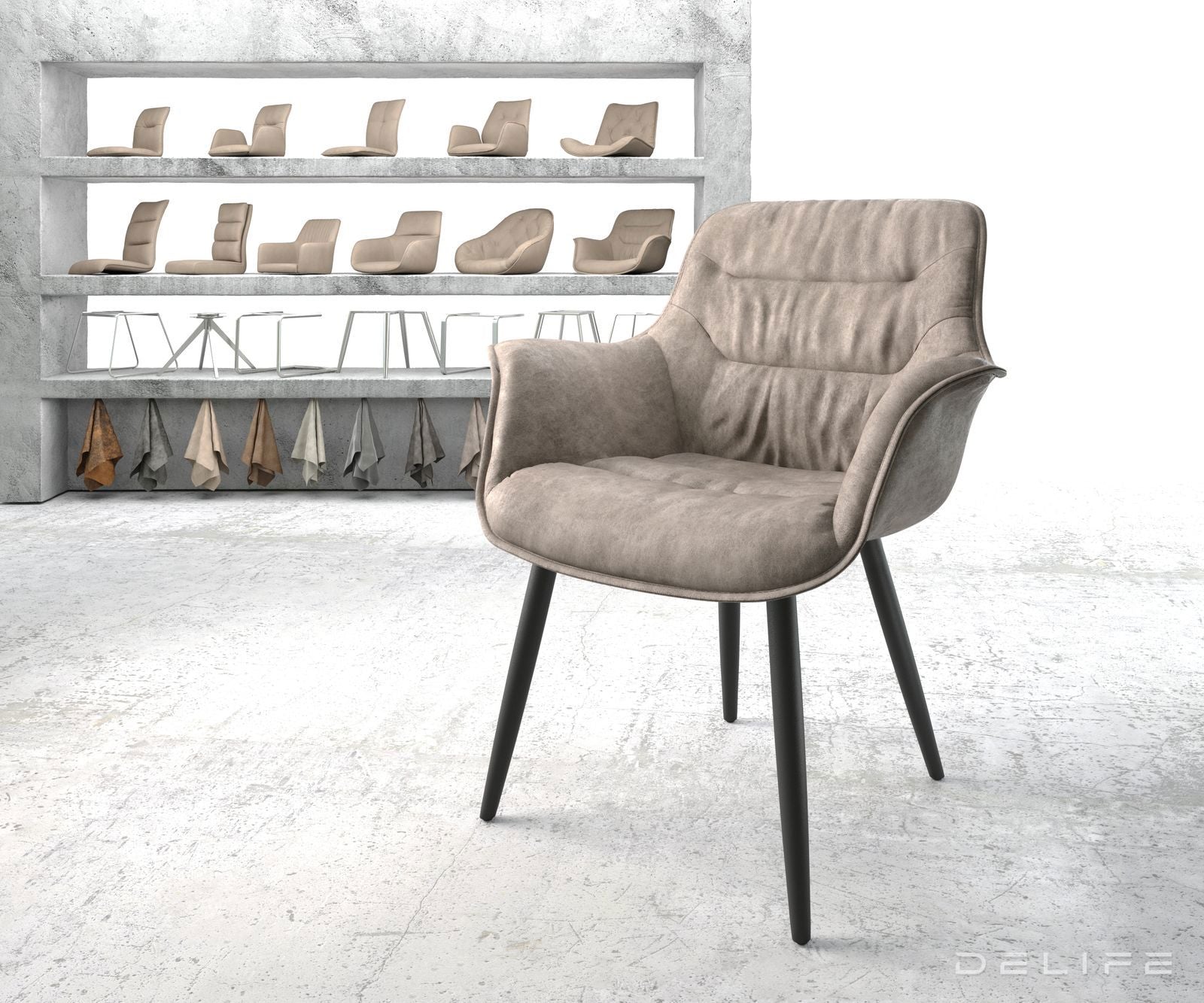 Jedilni stol Kaira, Material: Mikrofibra