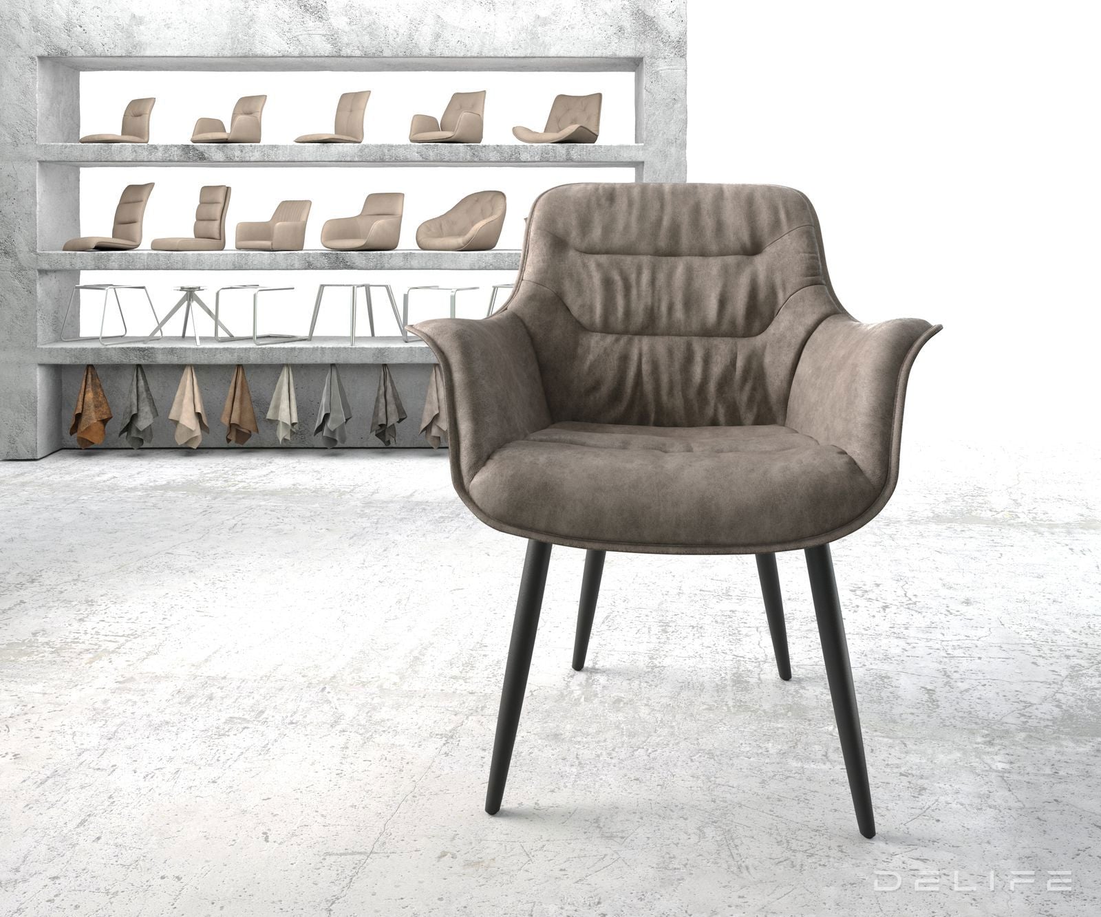 Jedilni stol Kaira, Material: Mikrofibra