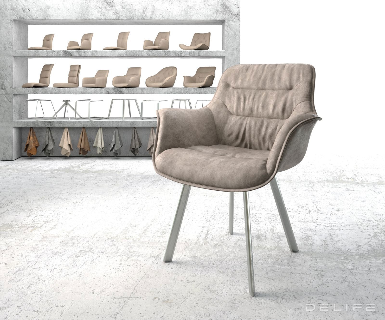 Jedilni stol Kaira, Material: Mikrofibra