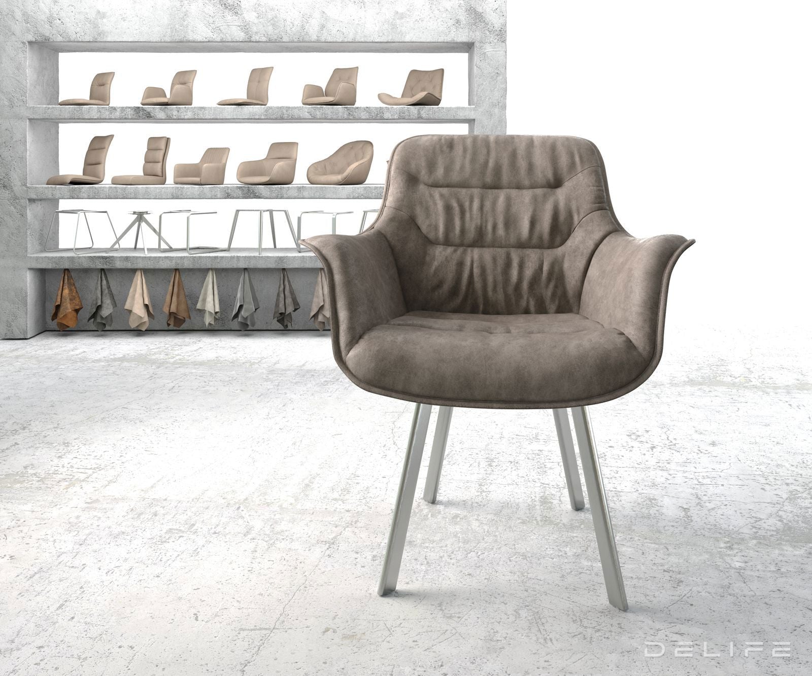 Jedilni stol Kaira, Material: Mikrofibra