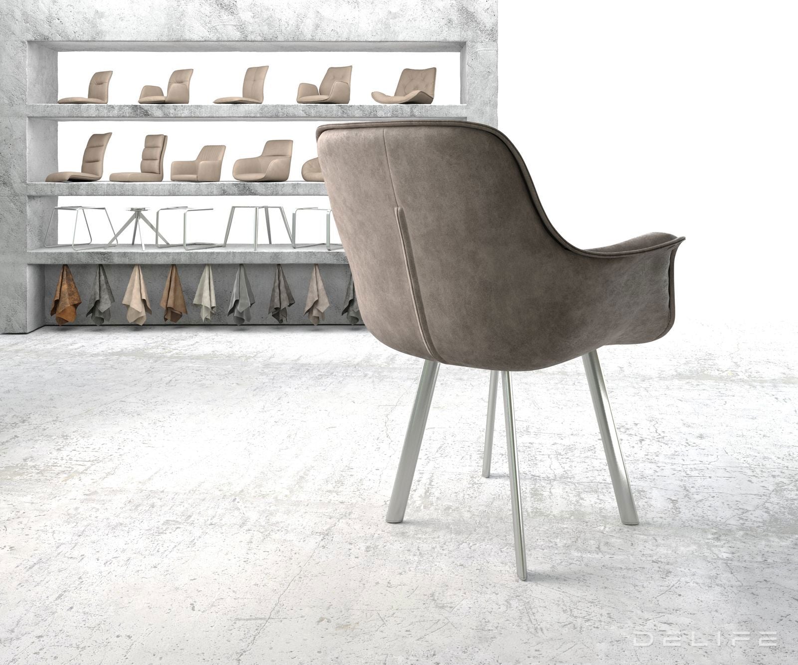 Jedilni stol Kaira, Material: Mikrofibra