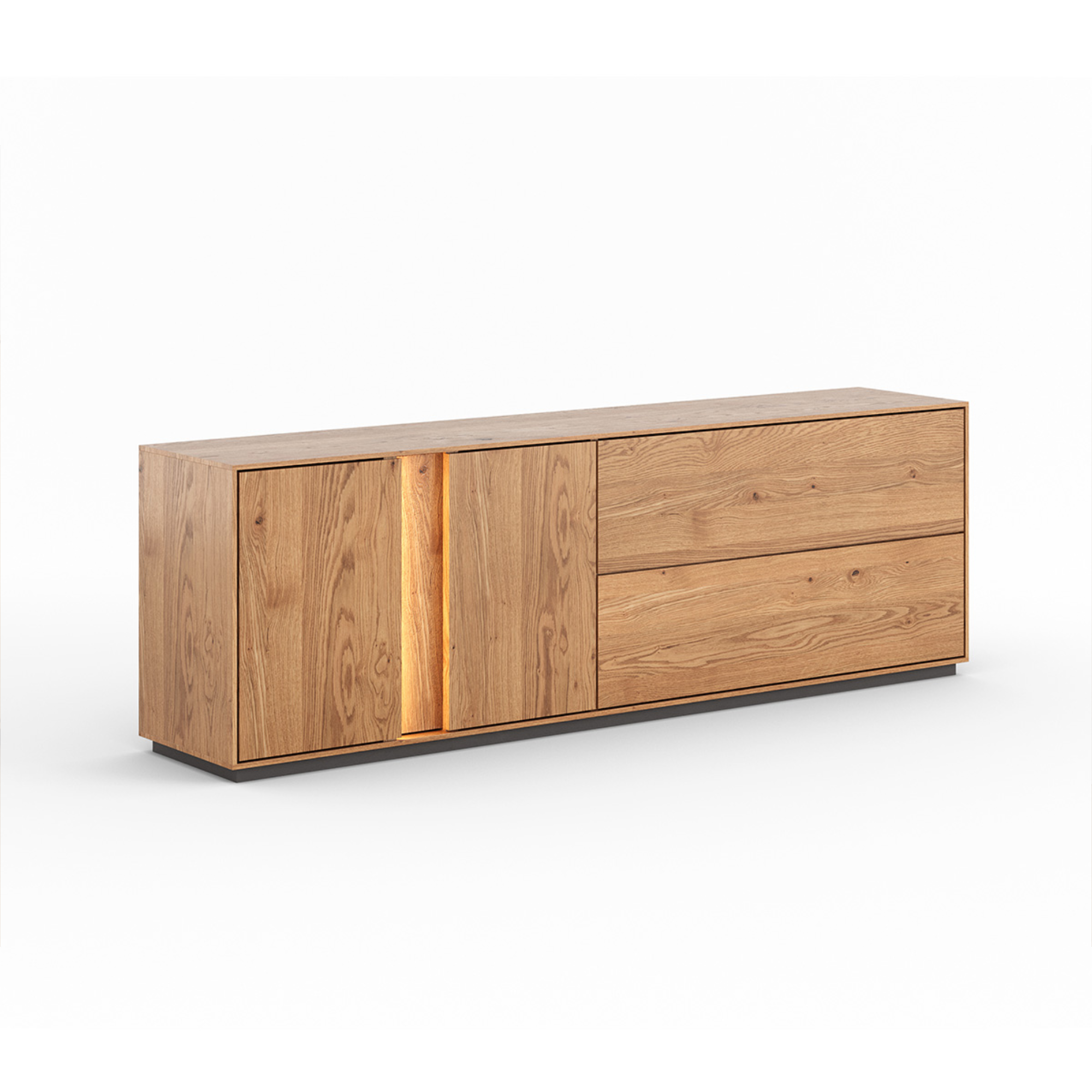 TV komoda Collodi, material: masivni hrast