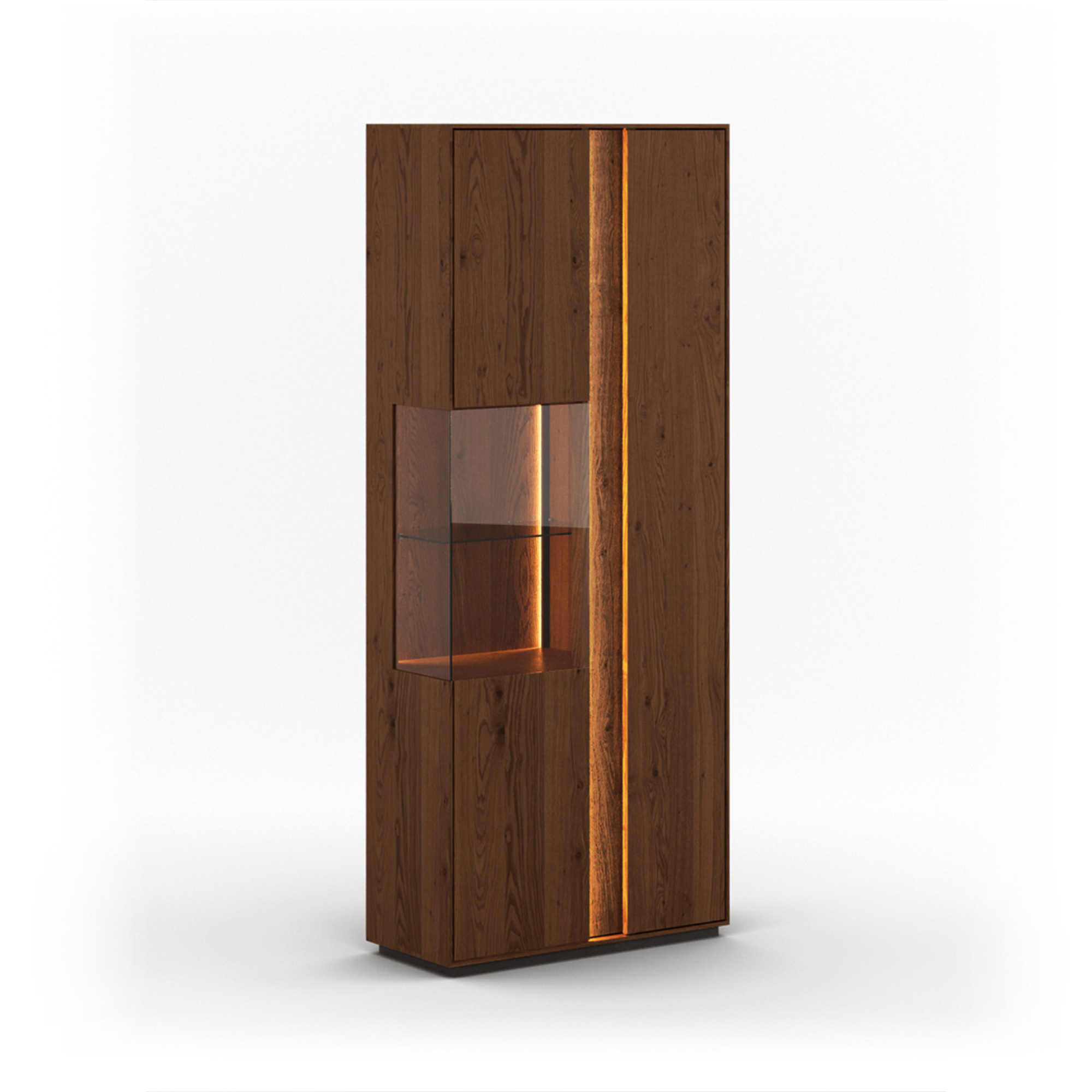 Vitrina Collodi 84,50x205 cm, Material: Masivno hrastovo les